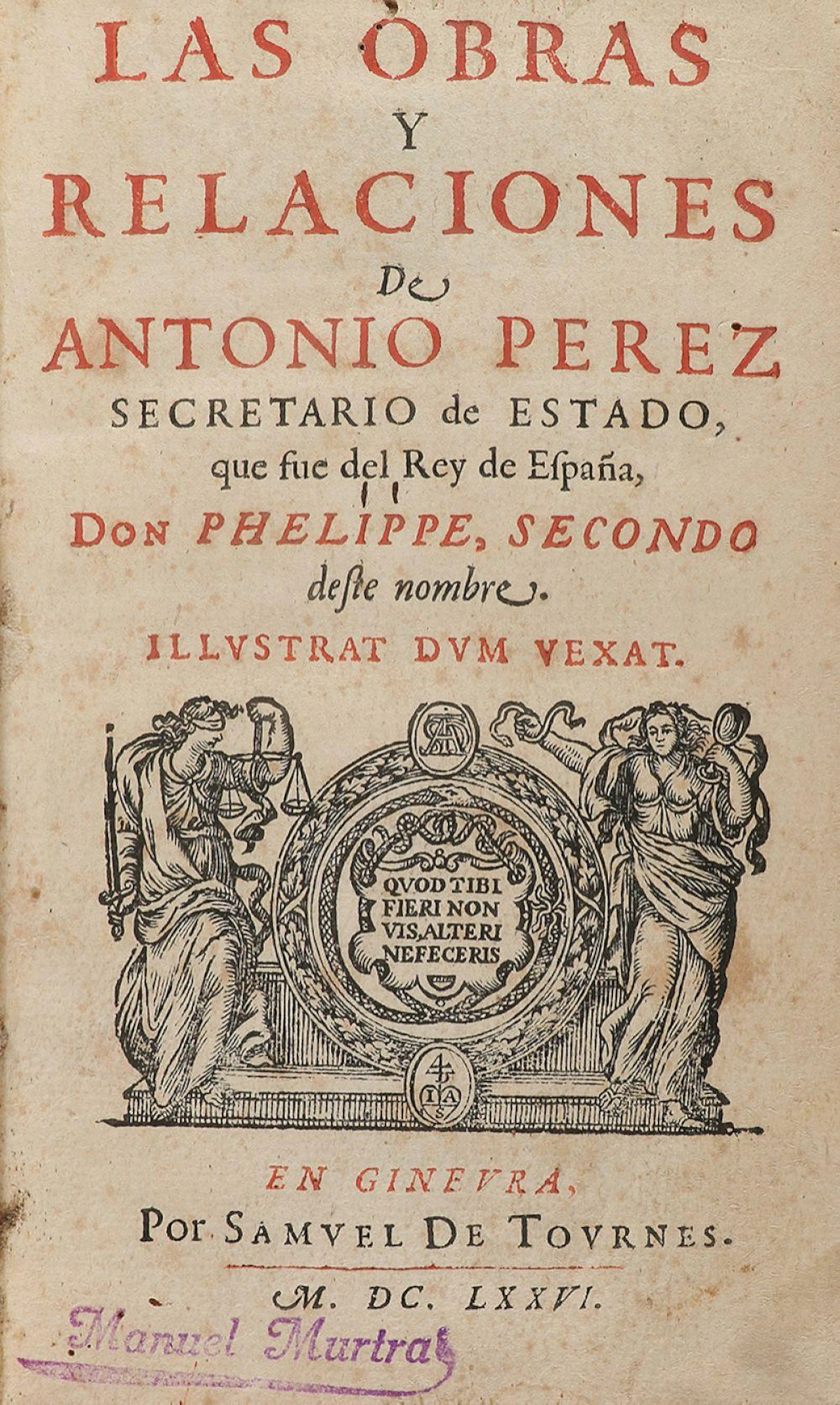 1676. LIBRO: (HISTORIA). LAS OBRAS Y RELACIONES DE?