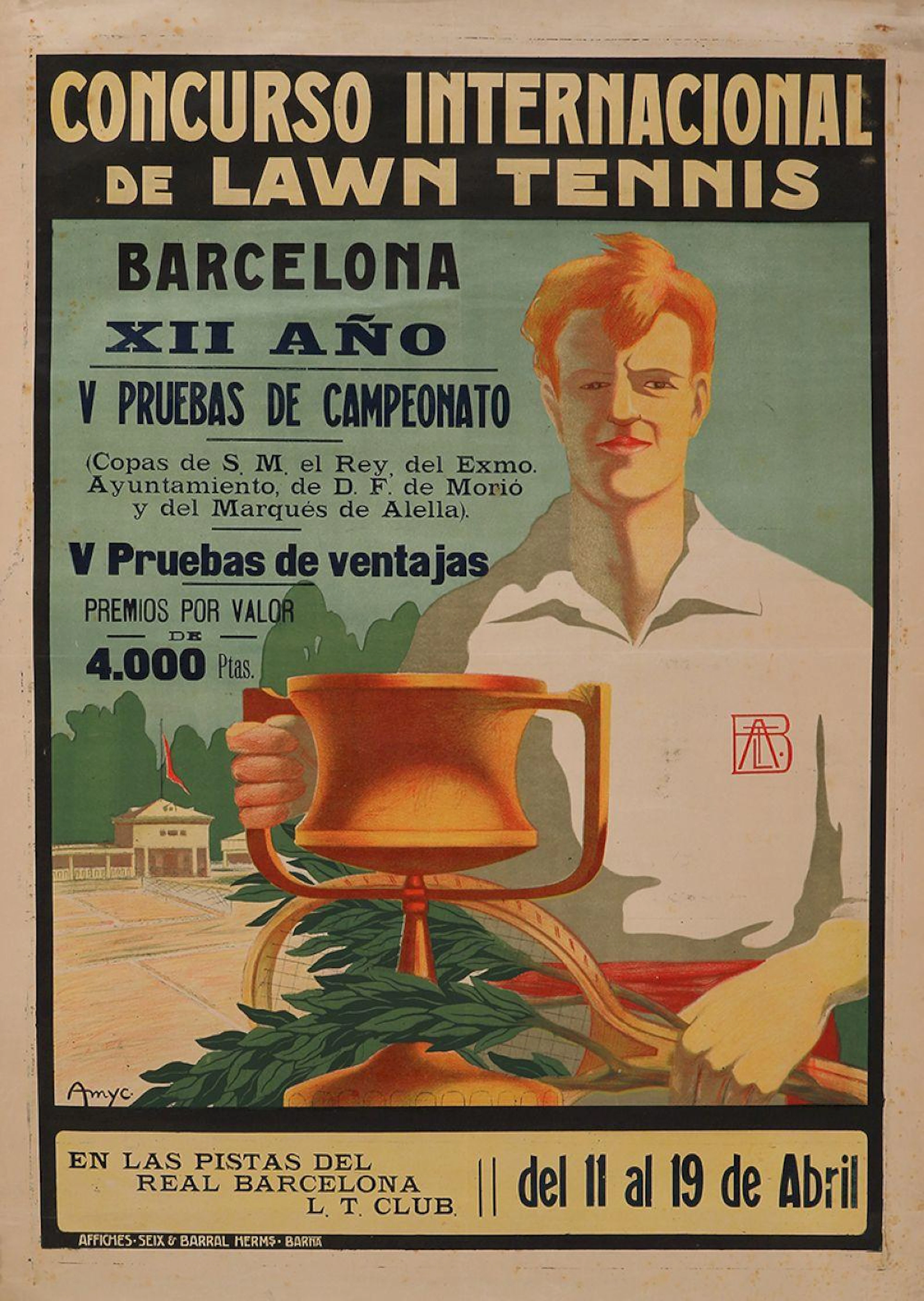1914. CARTEL: AMYC: CONCURSO INTERNACIONAL DE LAWN?