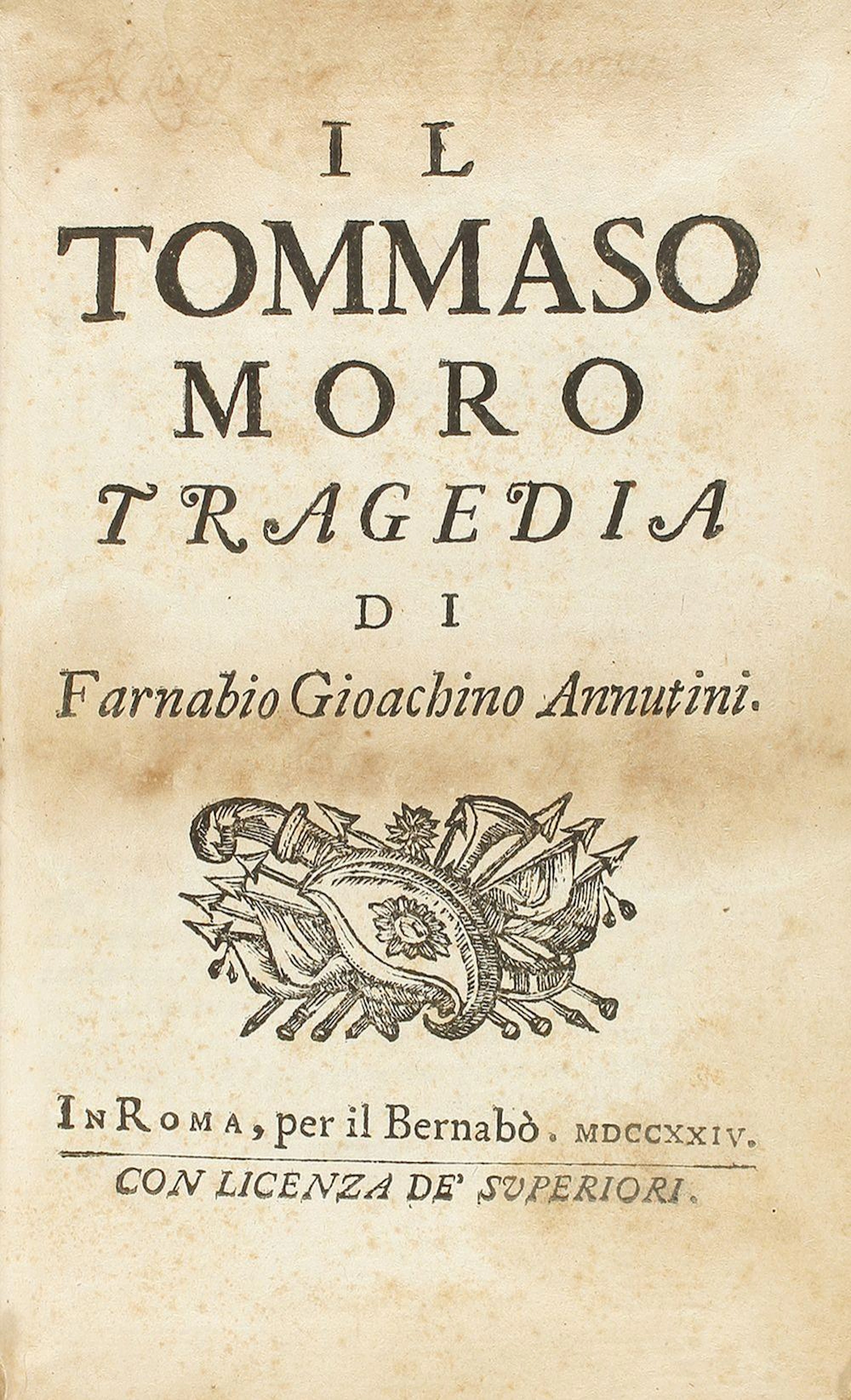 1724. LIBRO: (HISTORIA). ANNUTINI, FARNABIO GIOAC?