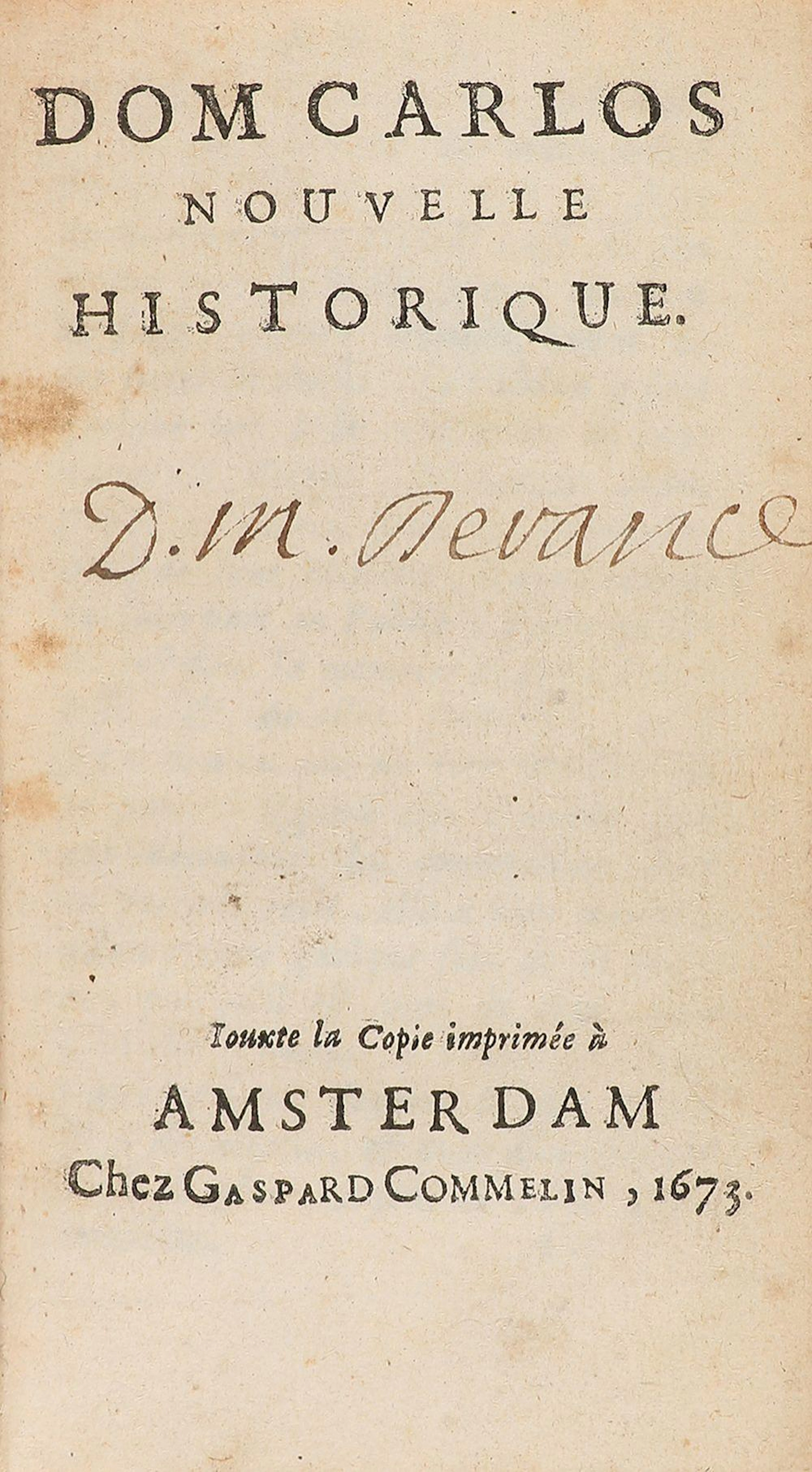 1673. LIBRO: (LITERATURA HISTÓRICA). [SAINT-REAL, ?