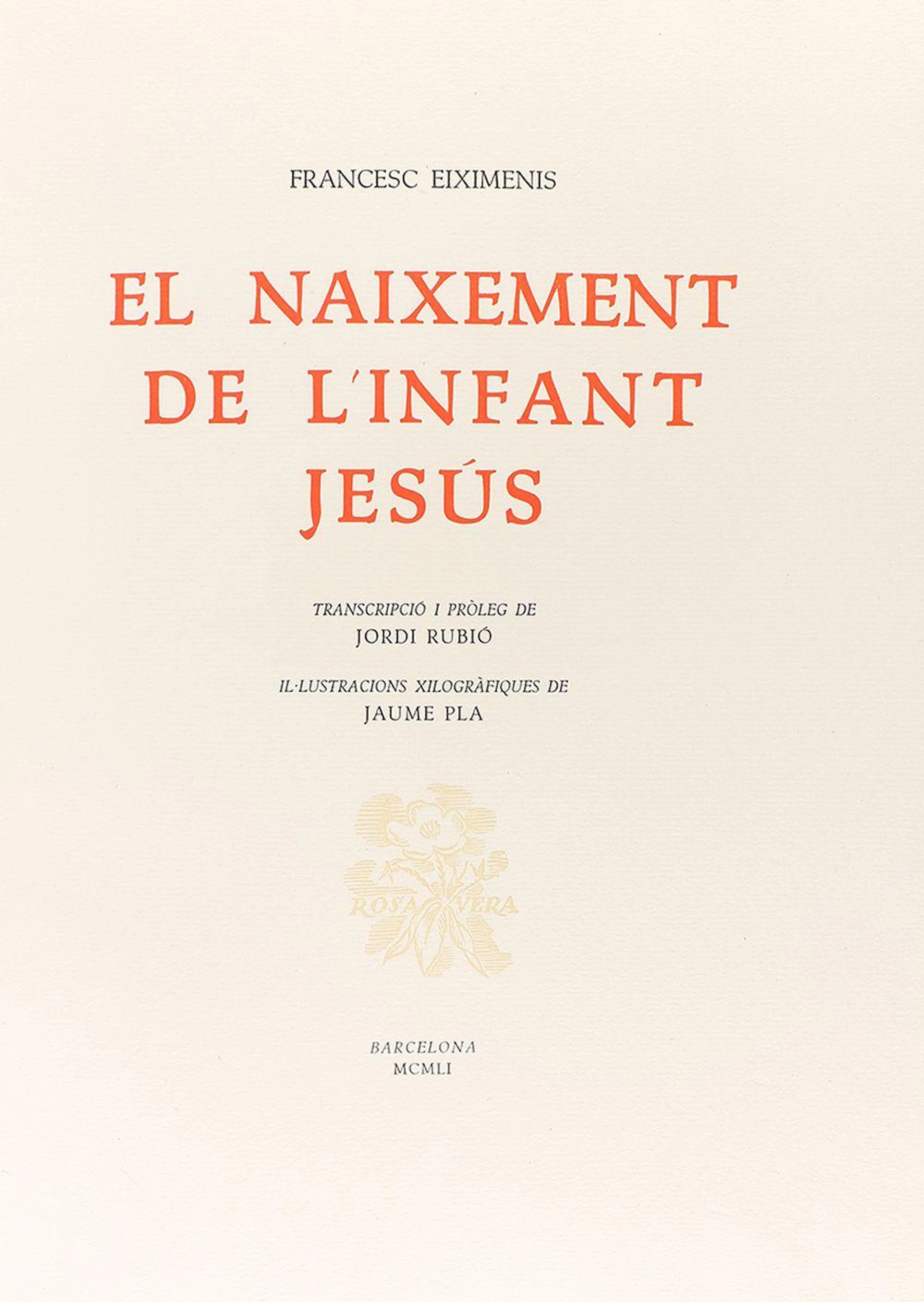 1951. LIBRO: (BIBLIOFILIA). EIXIMENIS, FRANCESC: E?
