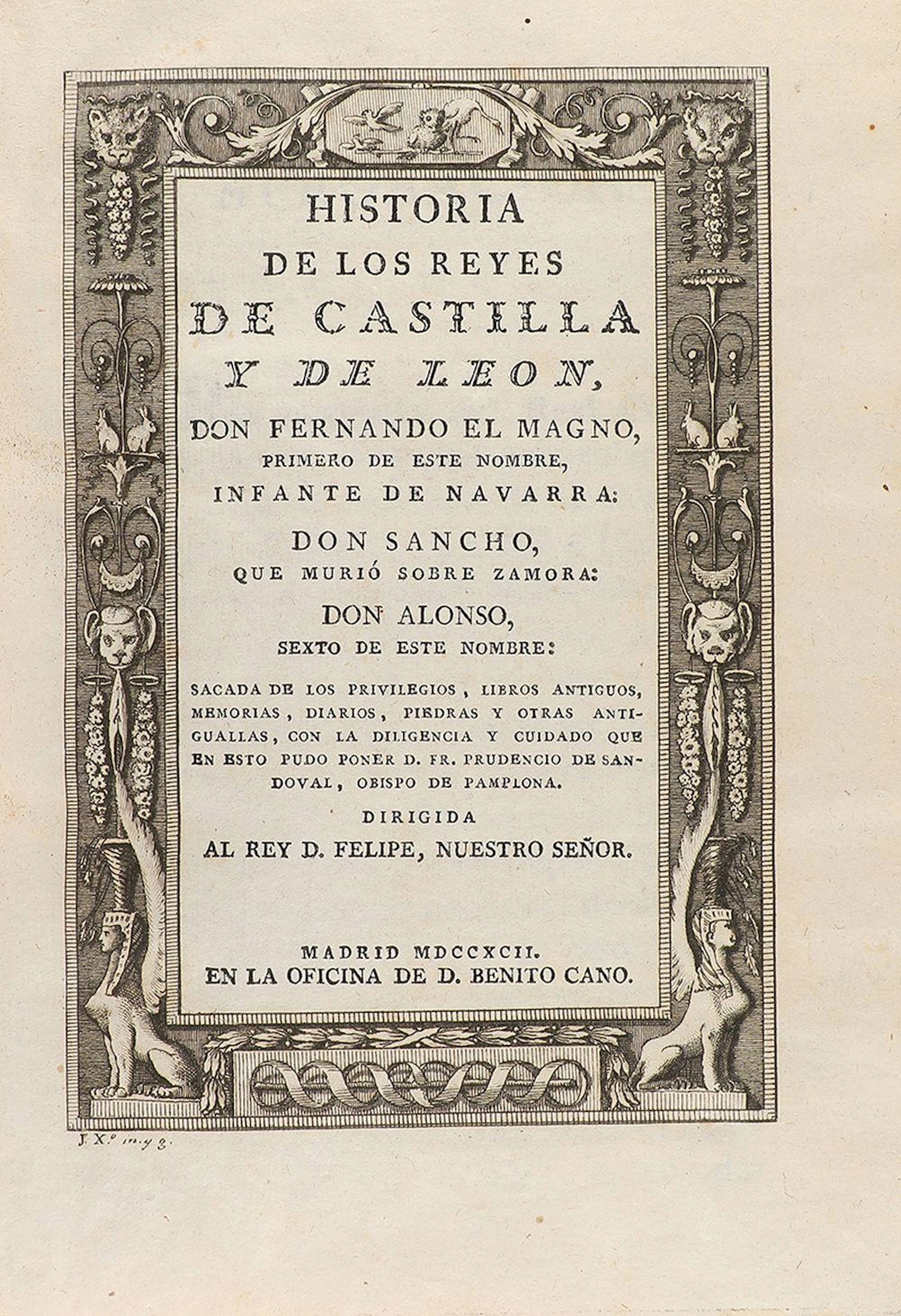 1792. LIBRO: (HISTORIA-CASTILLA). SANDOVAL, PRUDEN?