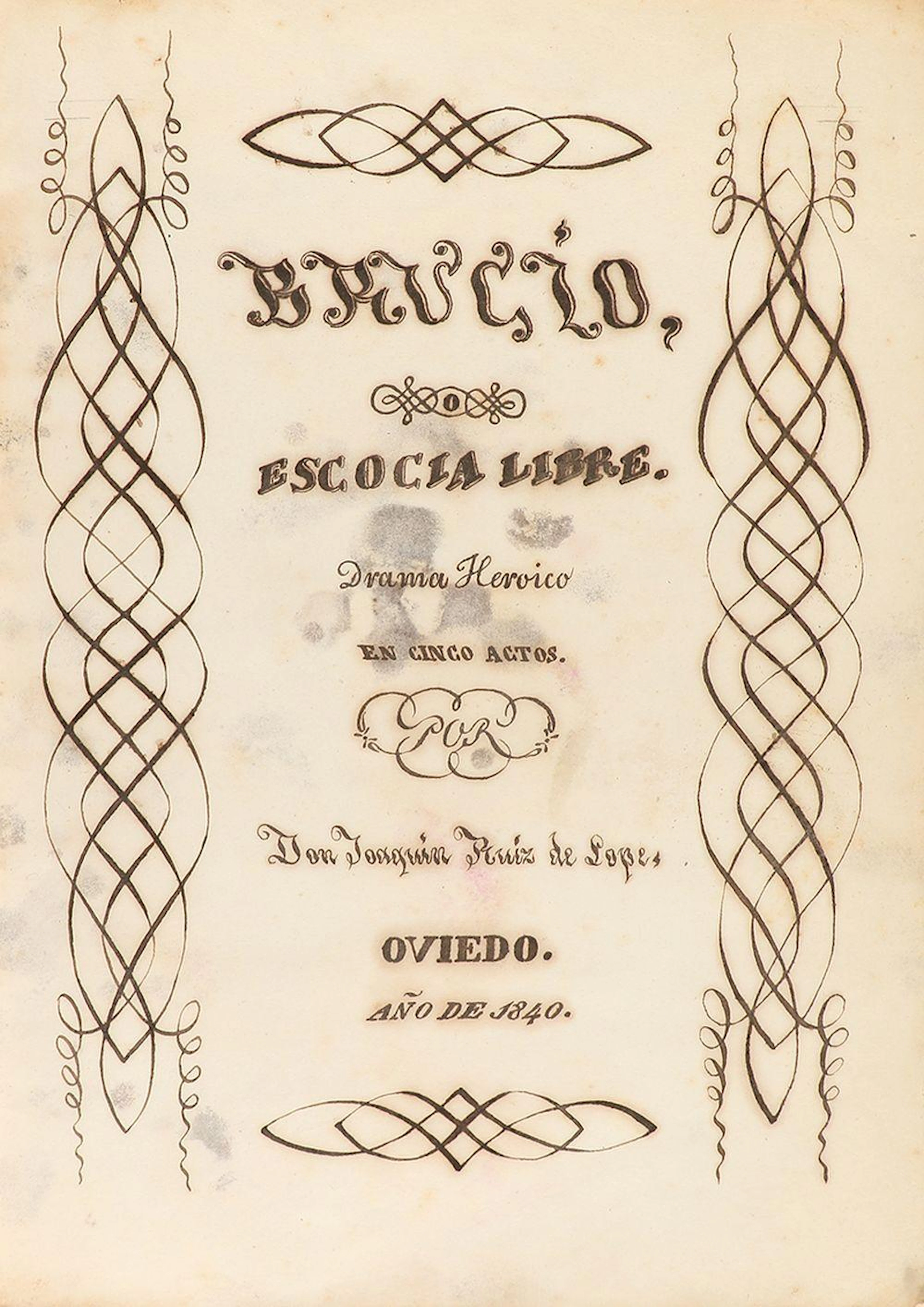 1840. MANUSCRITO: (TEATRO). RUIZ DE LOPEZ, JOAQUIN?