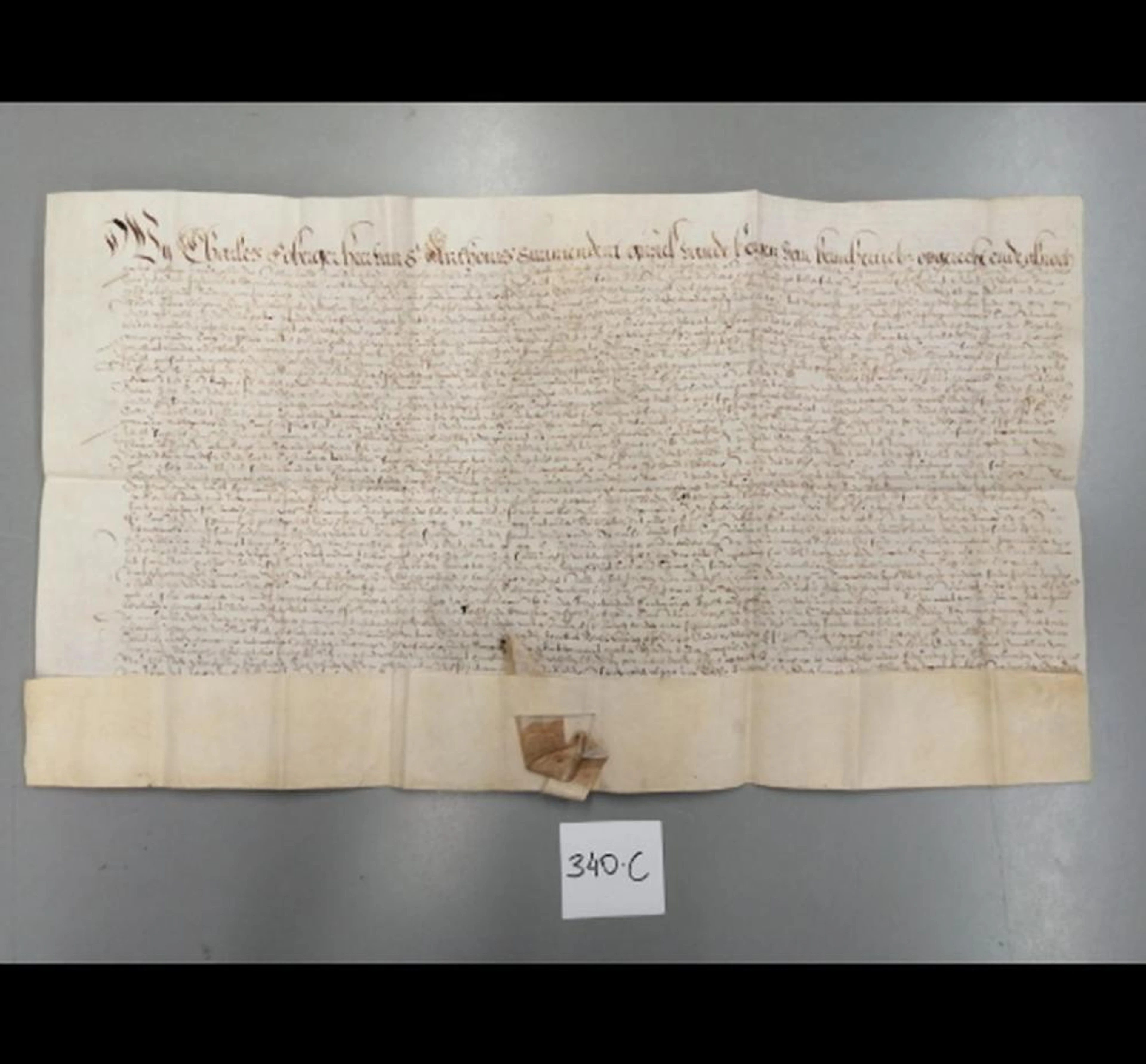 1638. MANUSCRITO: (PERGAMINO)