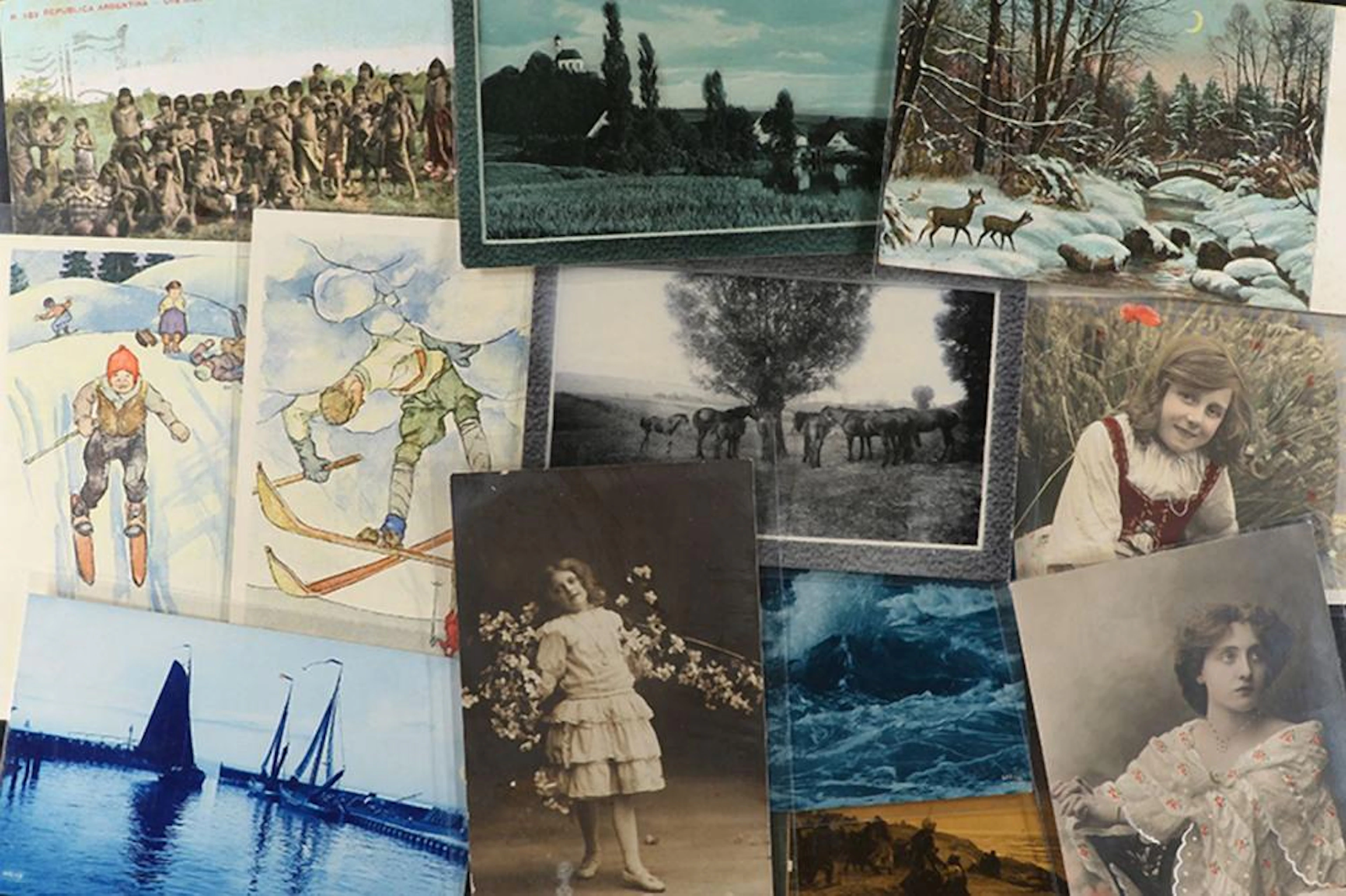 1950 ca. POSTALES: LOTE DE MÁS DE 100 POSTALES VARIADAS