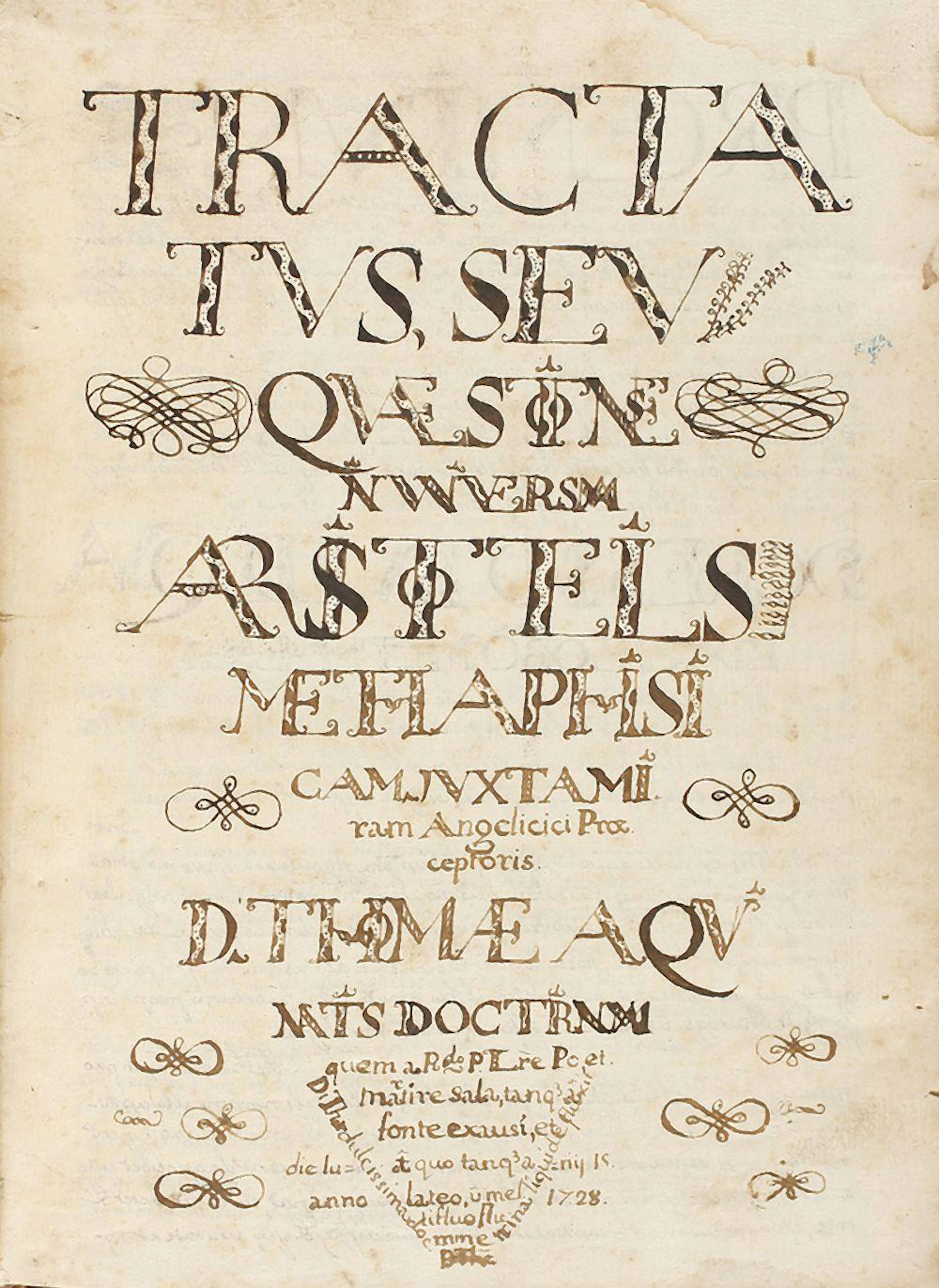 1728. LIBRO: (MANUSCRITO-FILOSOFÍA)