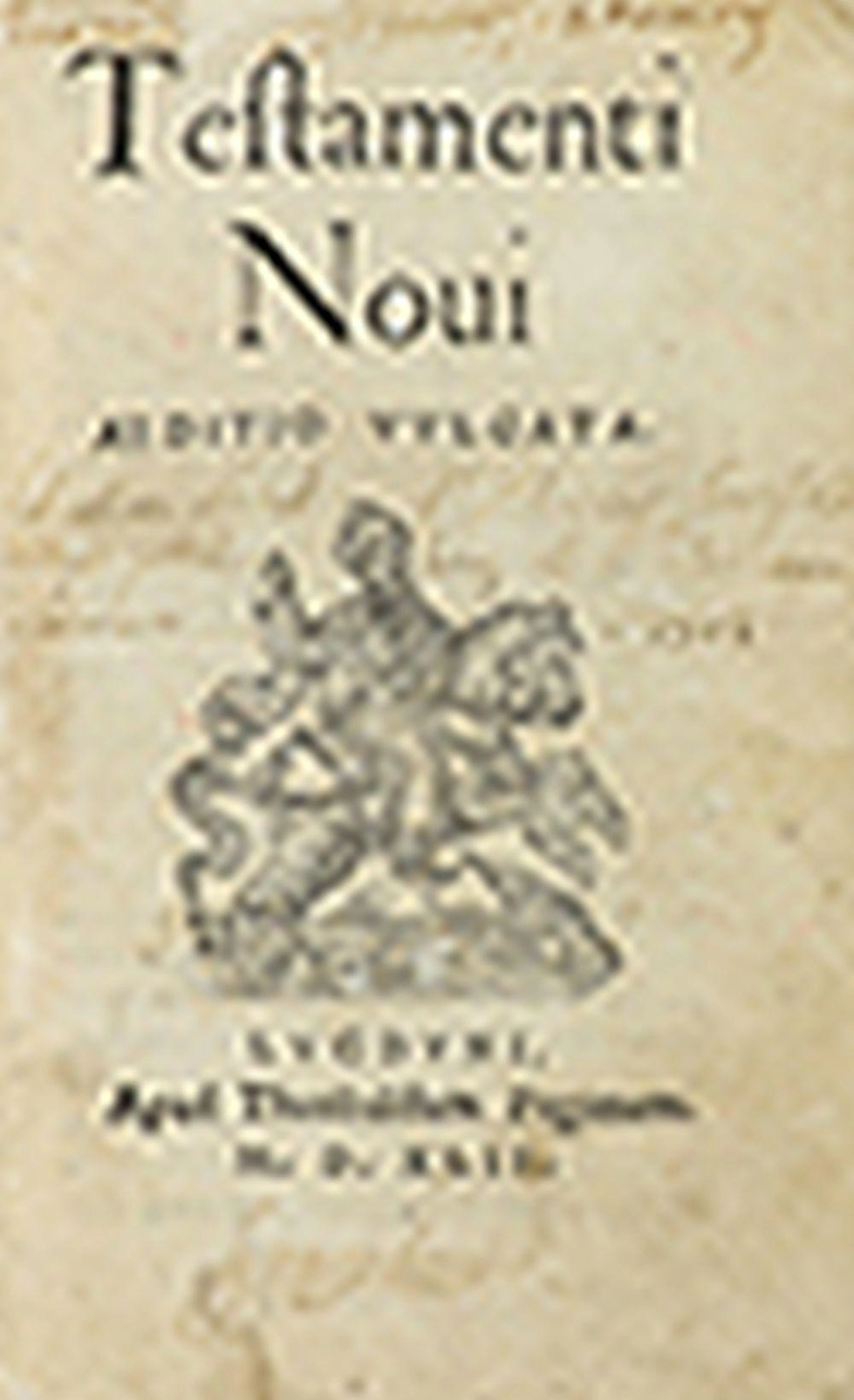 1542. LIBRO: (NUEVO TESTAMENTO). TESTAMENTI NUOVI. EDITIO VULGATA. Lugduni: