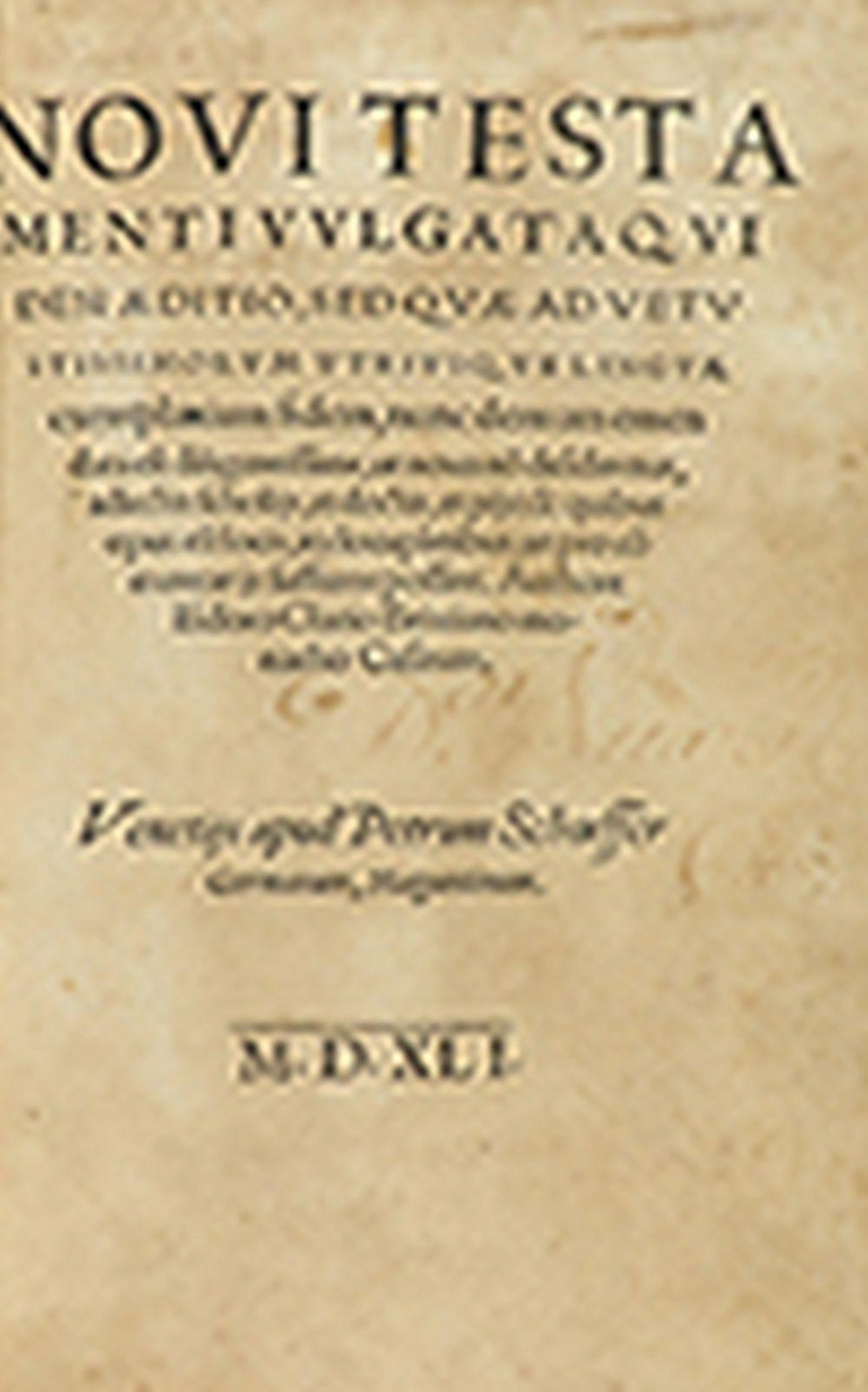 1541. LIBRO: (BIBLIA- NUEVO TESTAMENTO). NOVI TESTAMENTI VULGATA QUIDEM AED