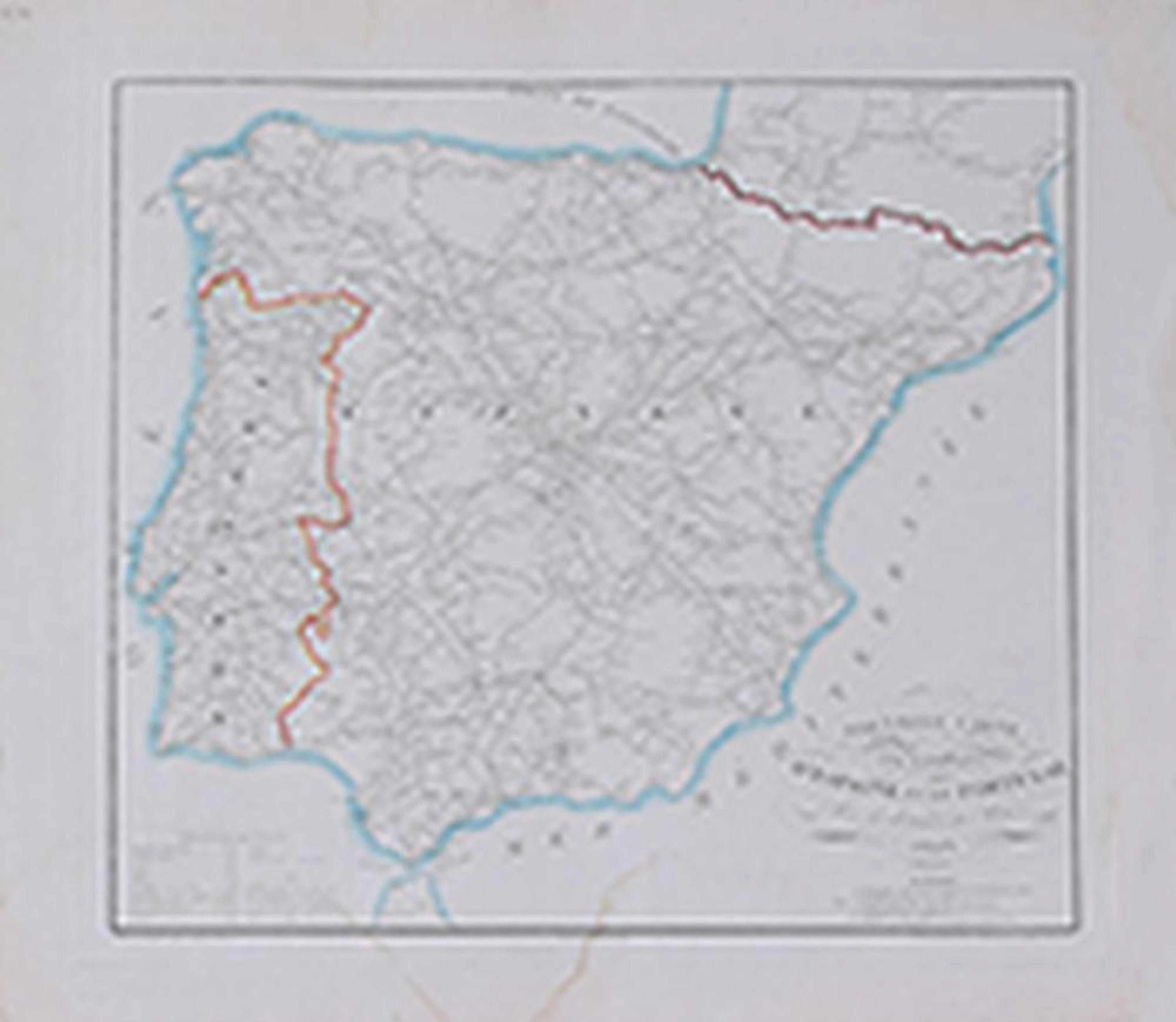 1823. MAPA: (POSTAS). THUILLIER: NOUVELLE CARTE ROUTIÈRE D´ESPAGNE ET DE PO
