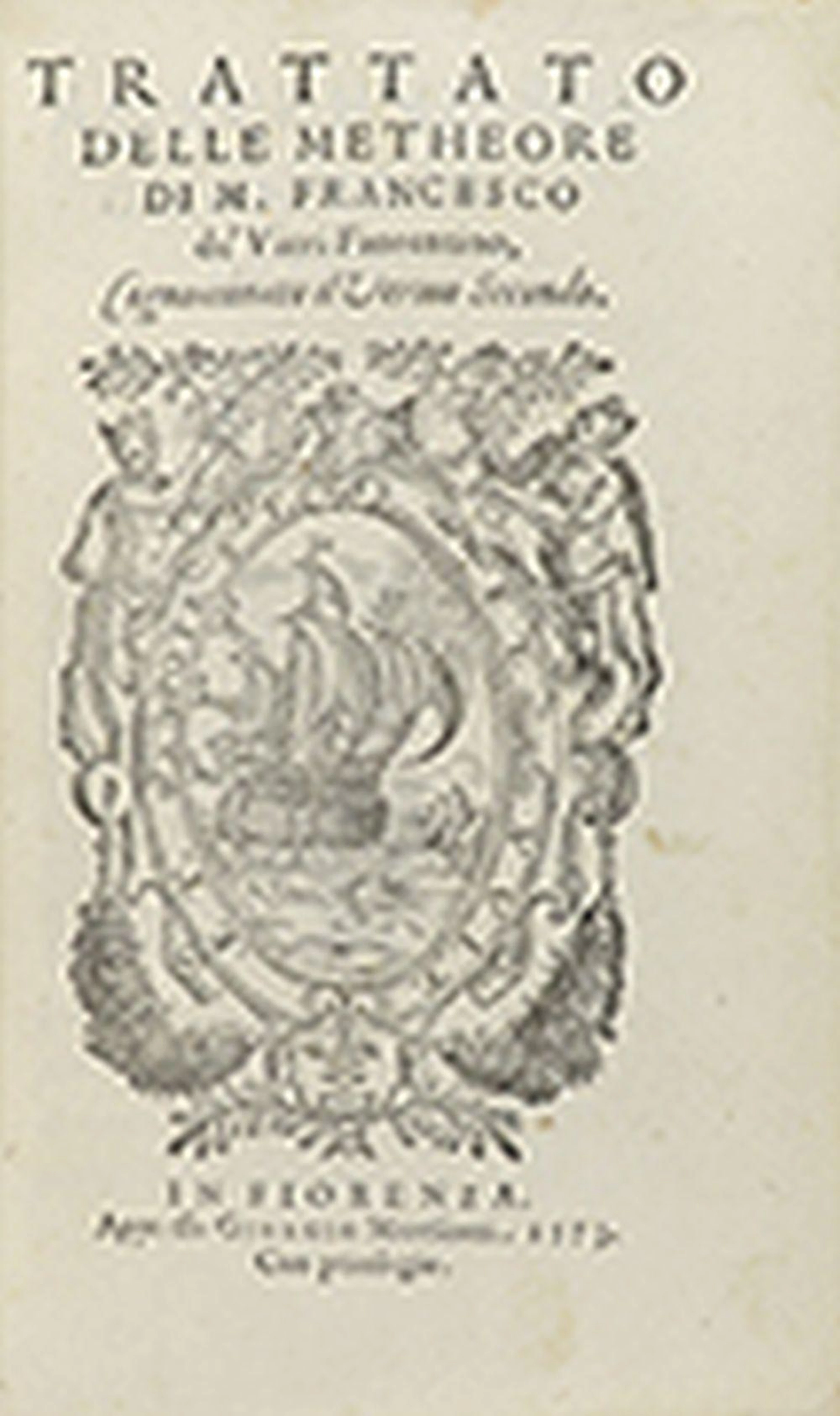 1573. LIBRO: (CIENCIA-FILOSOFÍA). VIERI, FRANCESCO DE: TRATTATO DELLE METHE