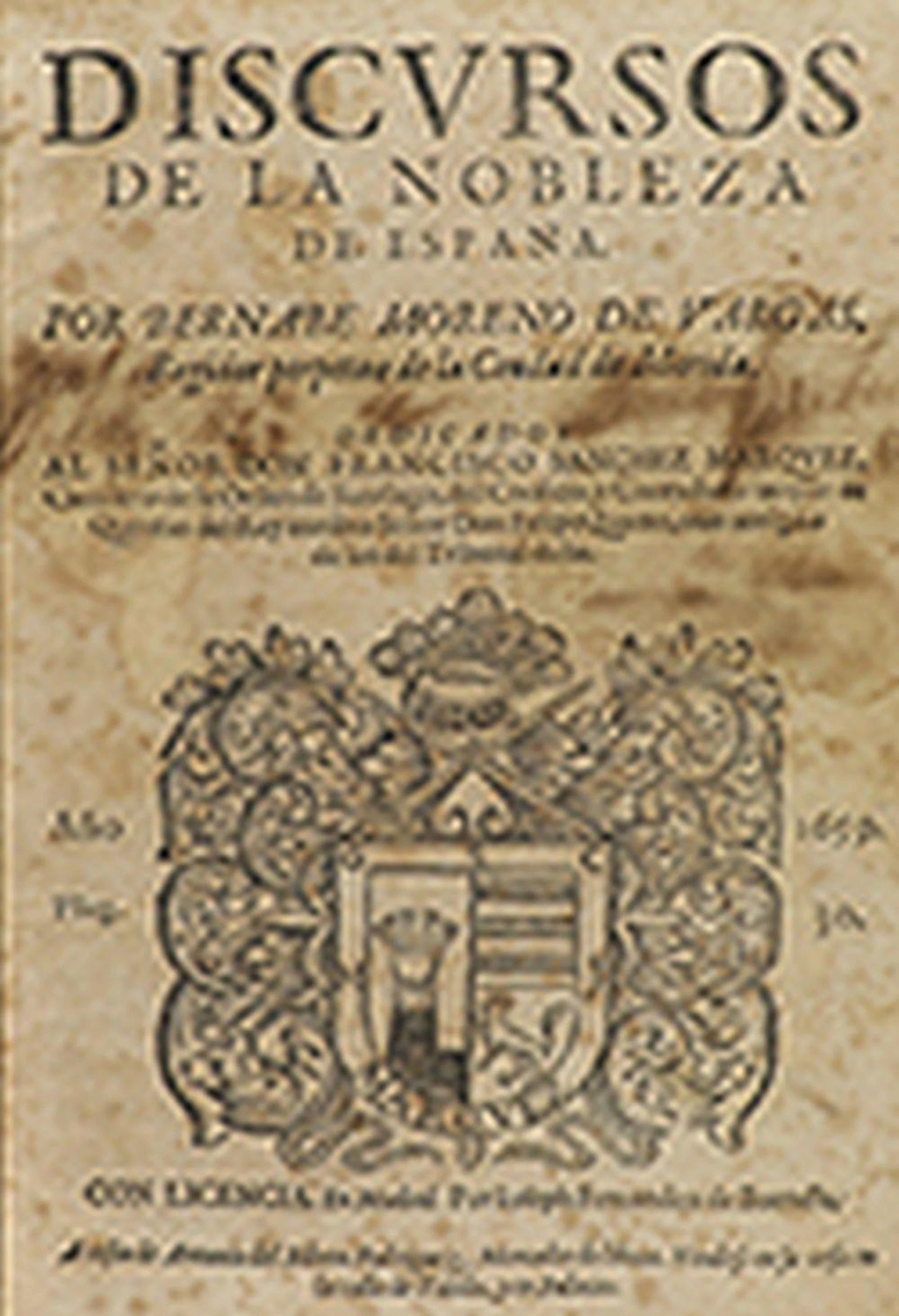 1659. LIBRO: (HISTORIA DE ESPAÑA-NOBILIARIA). MORENO DE VARGAS, BERNABE: DI