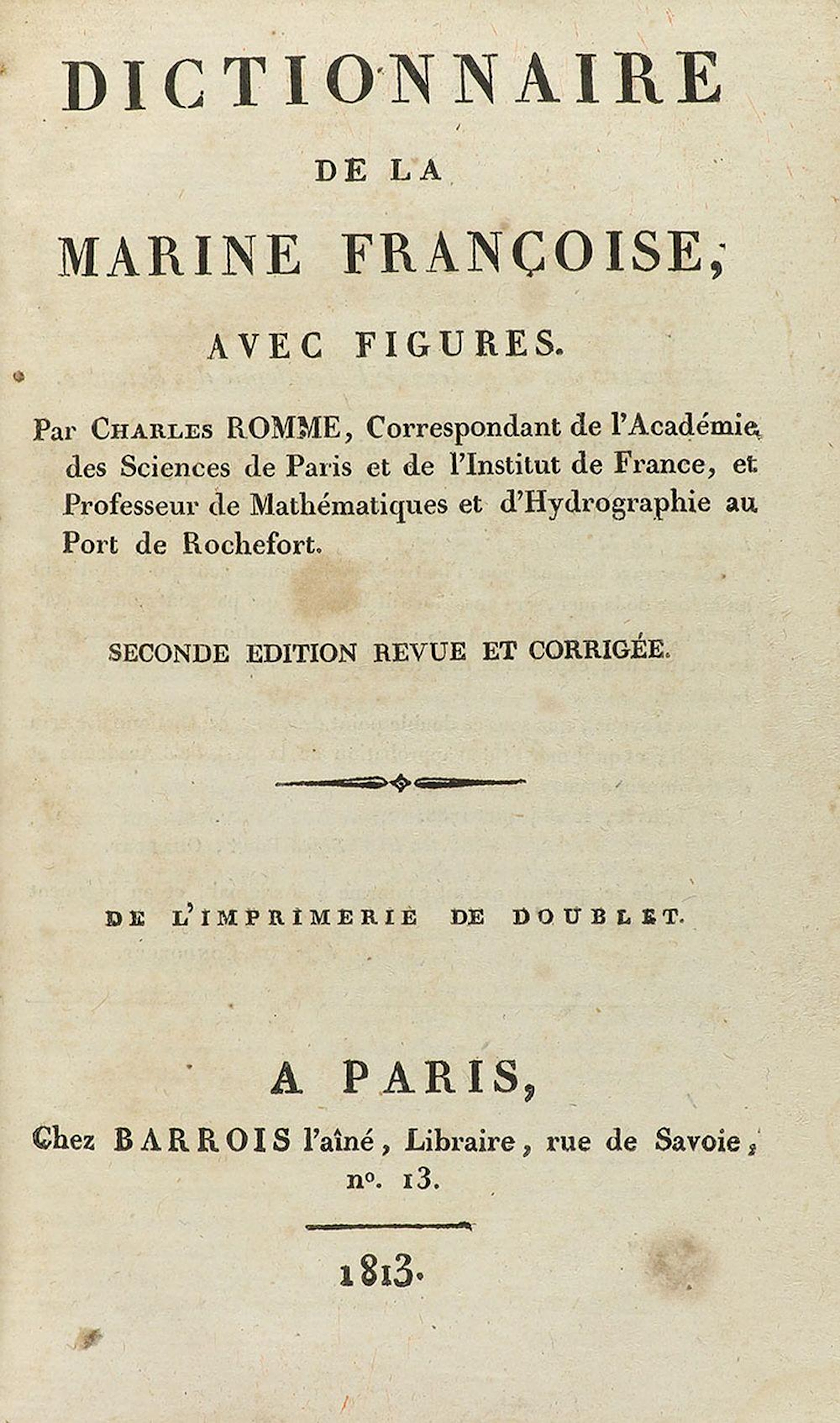 1813. LIBRO: (NÁUTICA)