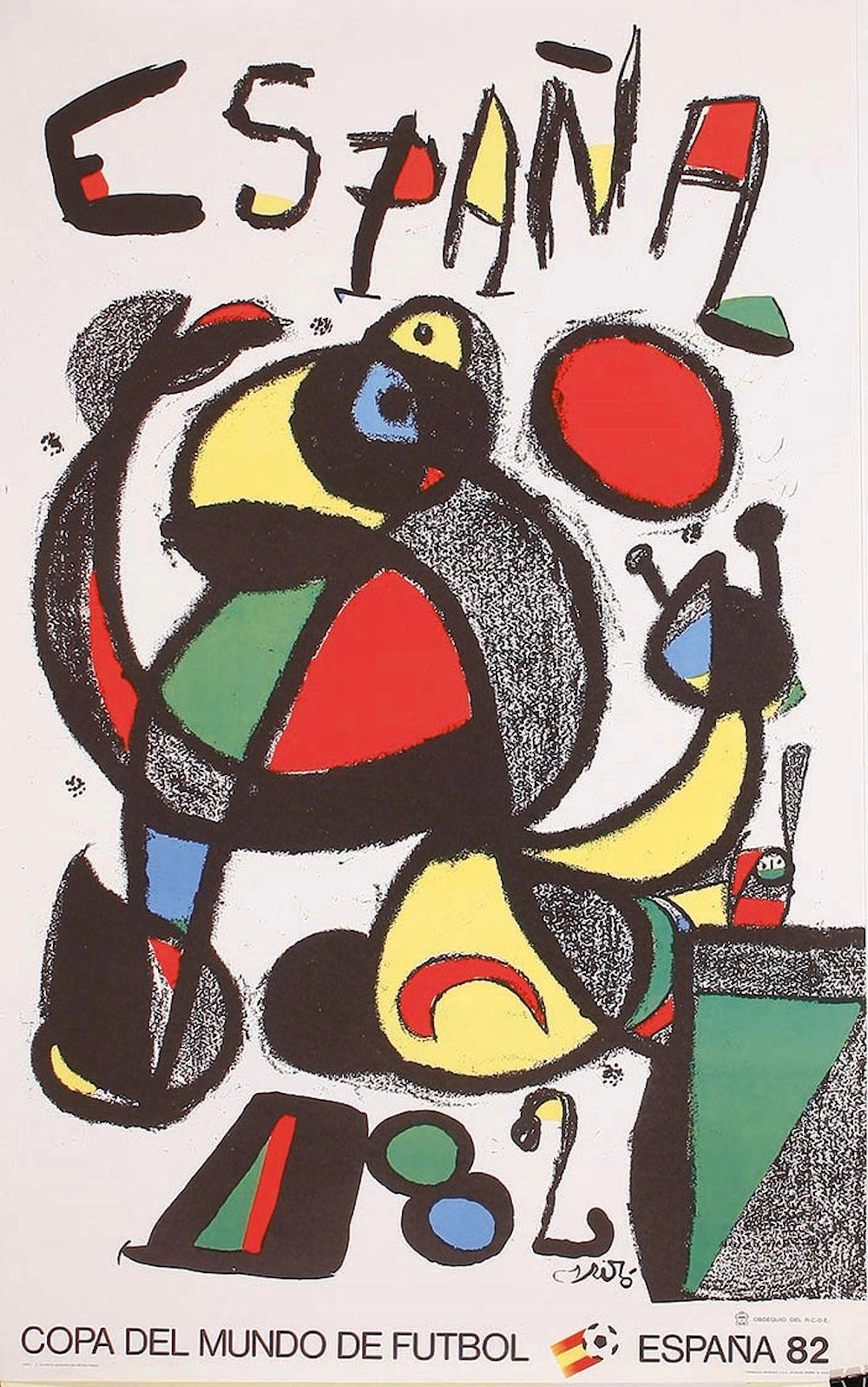 1981. CARTEL: MIRO: ESPAÑA 82. 60 x 95 cm (23,5 x ?