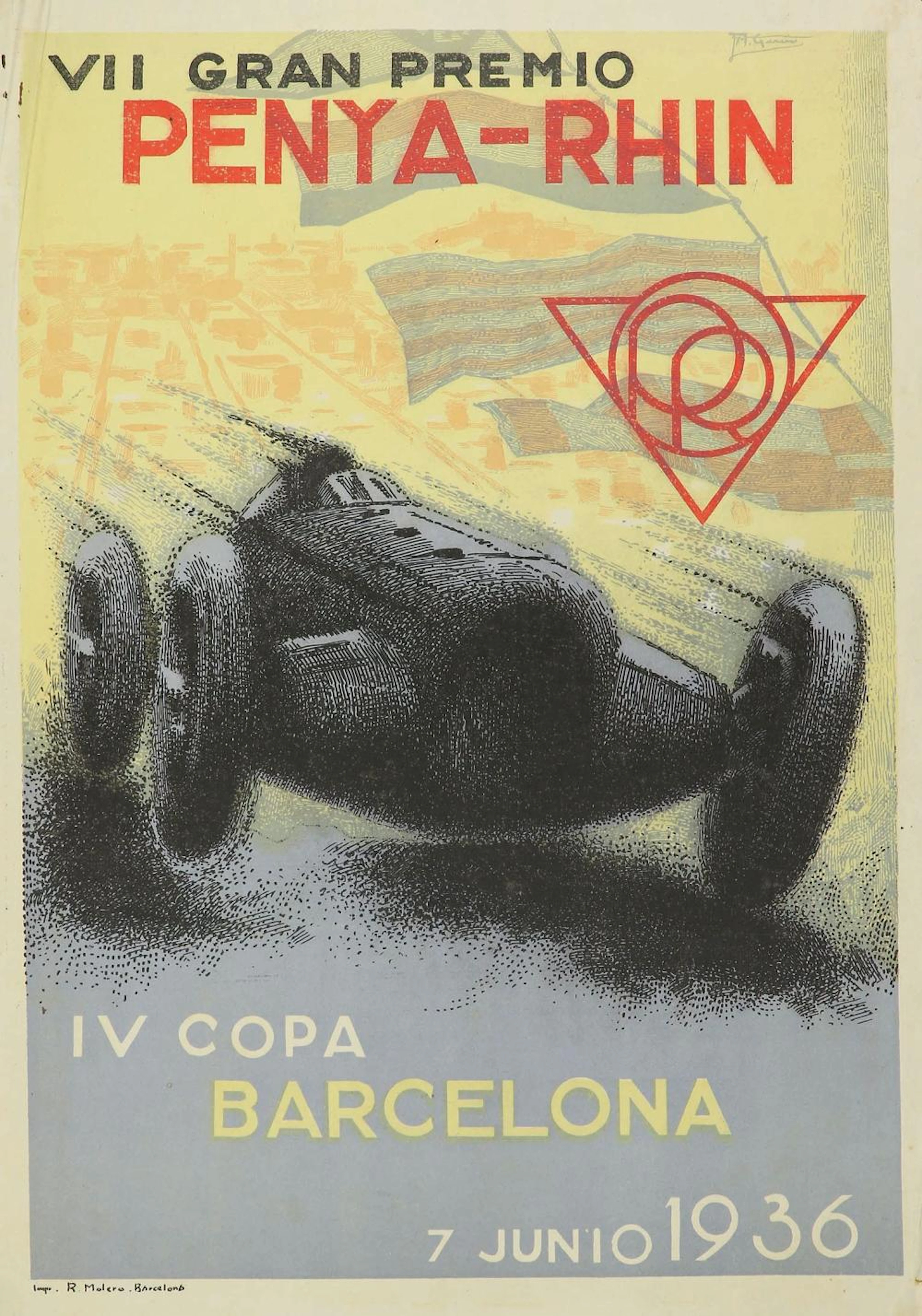 1936. CARTEL: (AUTOMOBILISMO). GARCIA: VII GRAN PR?