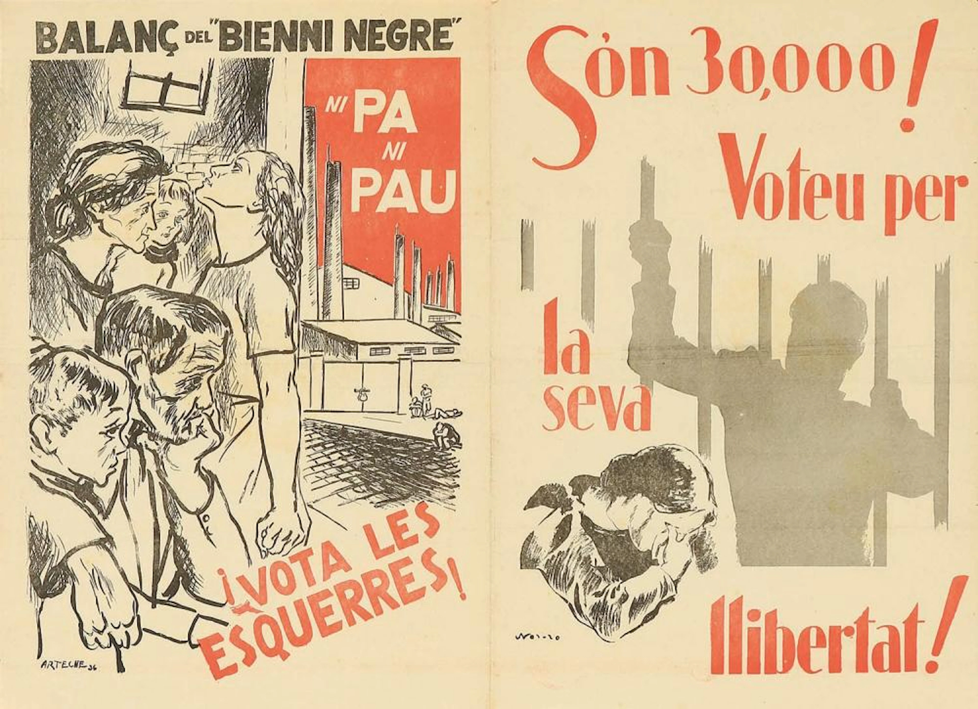 1936 ca. CARTEL: (II REPÚBLICA). ARTECHE; NEL·LO: ?