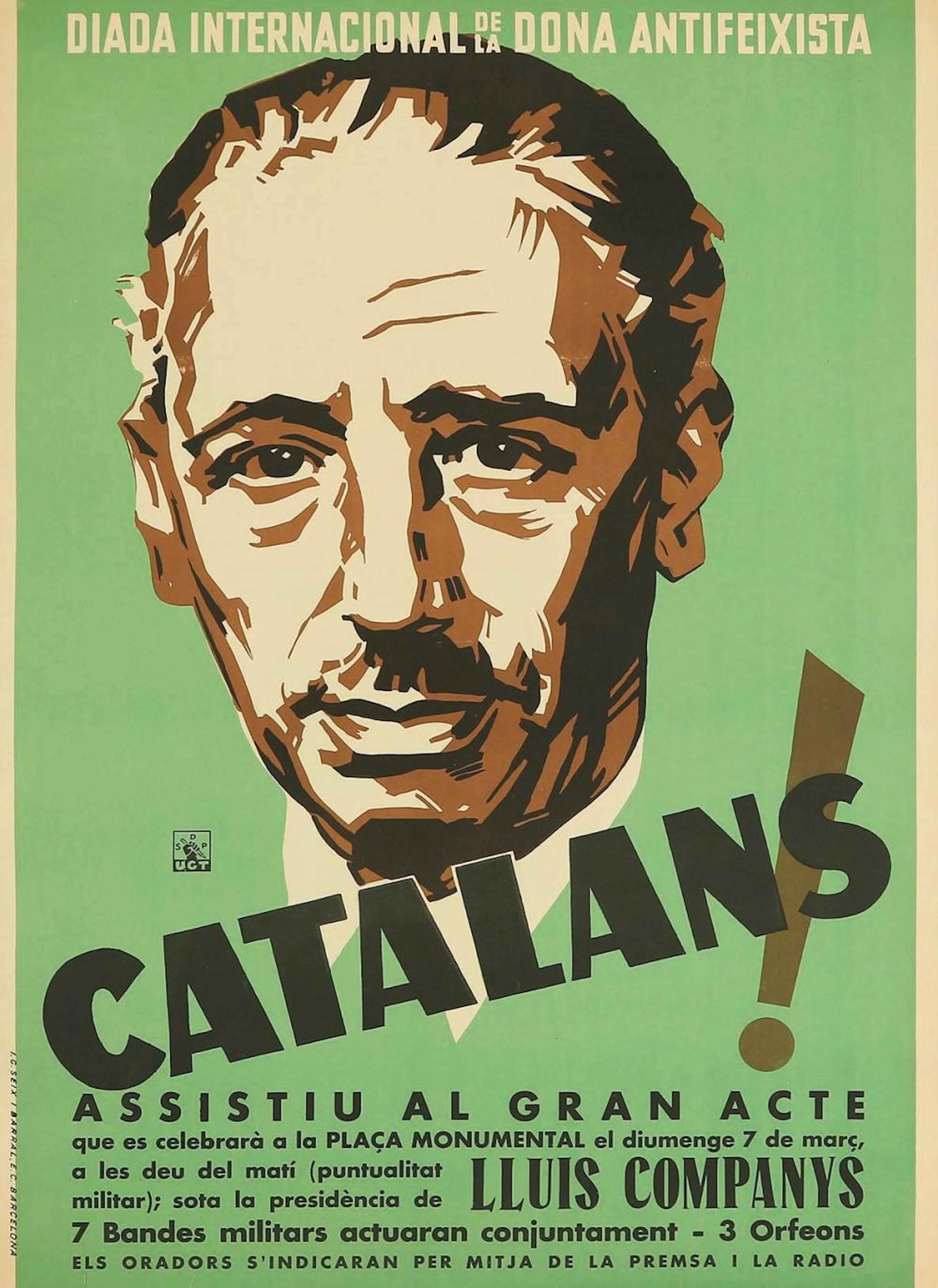 1937 ca. CARTEL: (GUERRA CIVIL). DIADA INTERNACION?