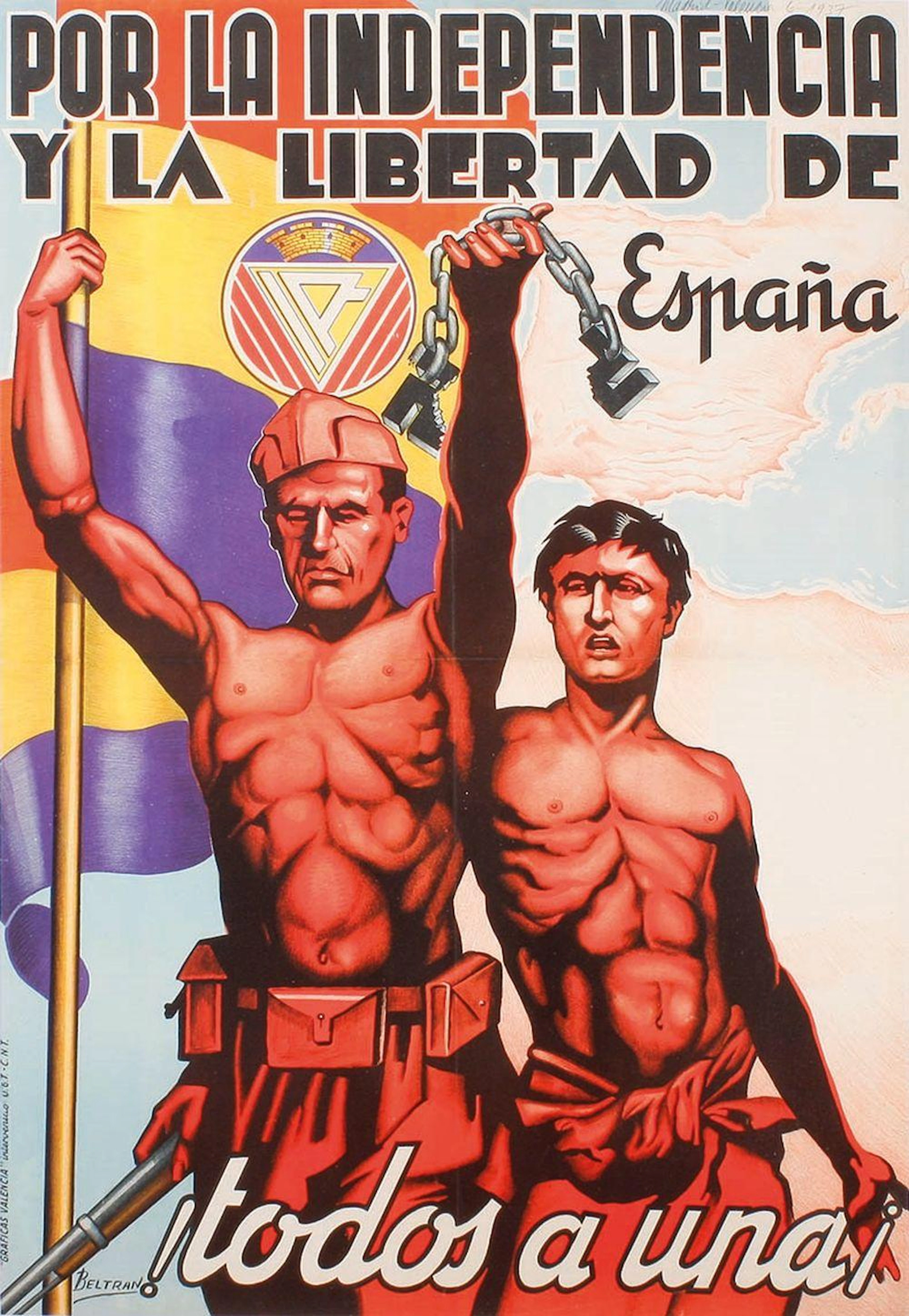 1937. CARTEL: (GUERRA CIVIL Y REPÚBLICA). BELTRAN:?