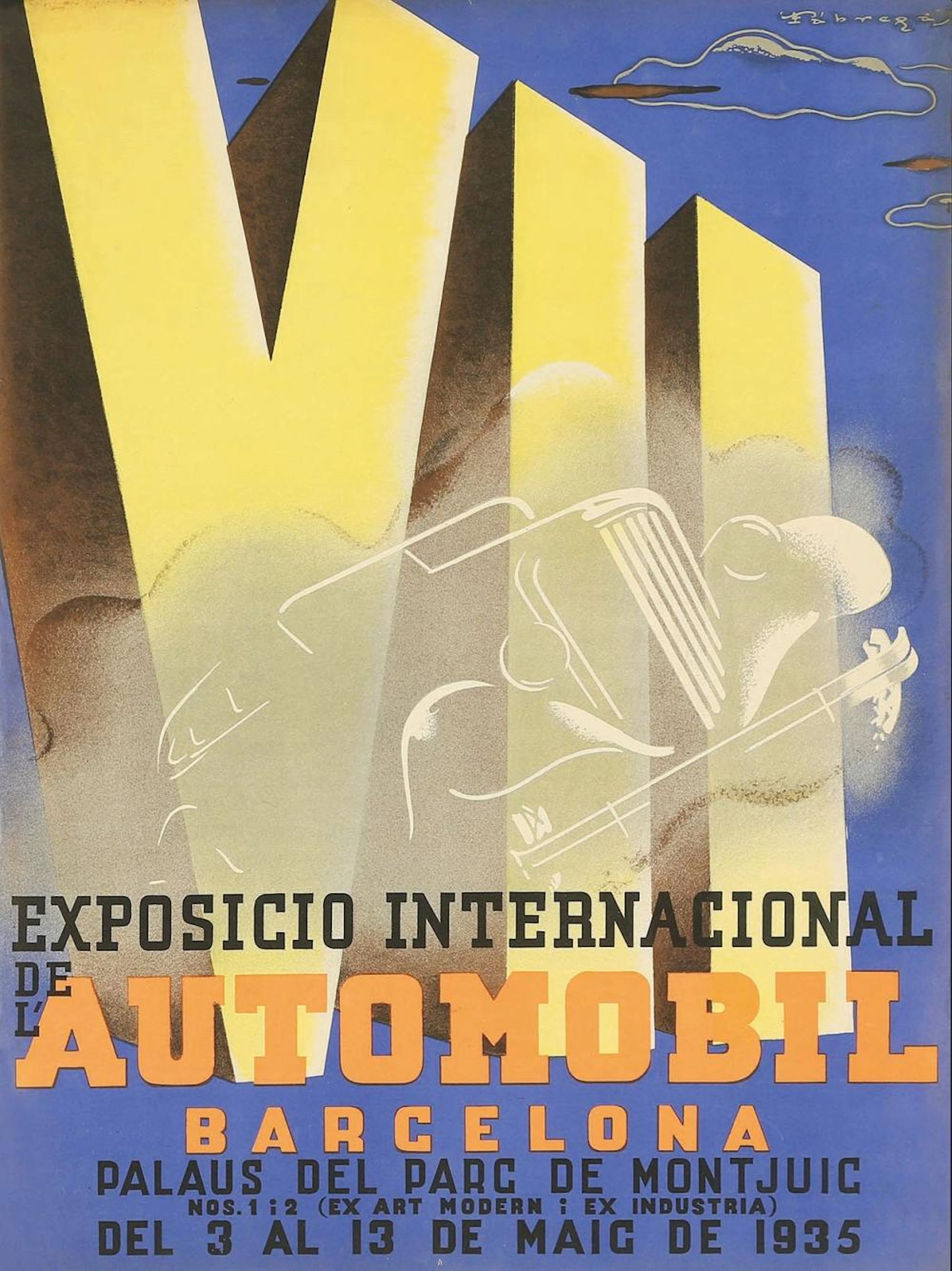 1935. CARTEL: (AUTOMOBILISMO). FABREGAS: VII EXPOS?