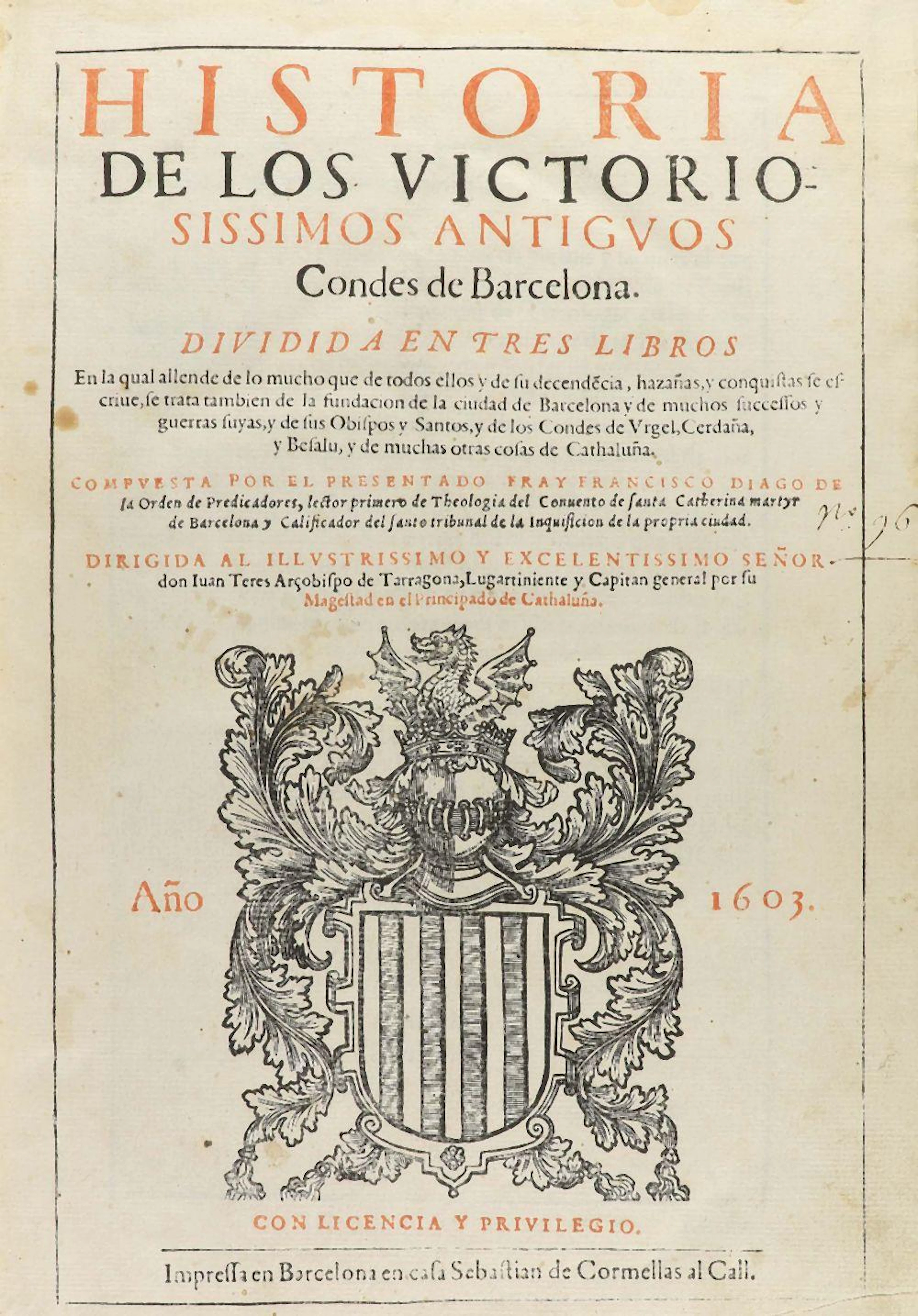 1603. LIBRO: (HISTORIA-BARCELONA)