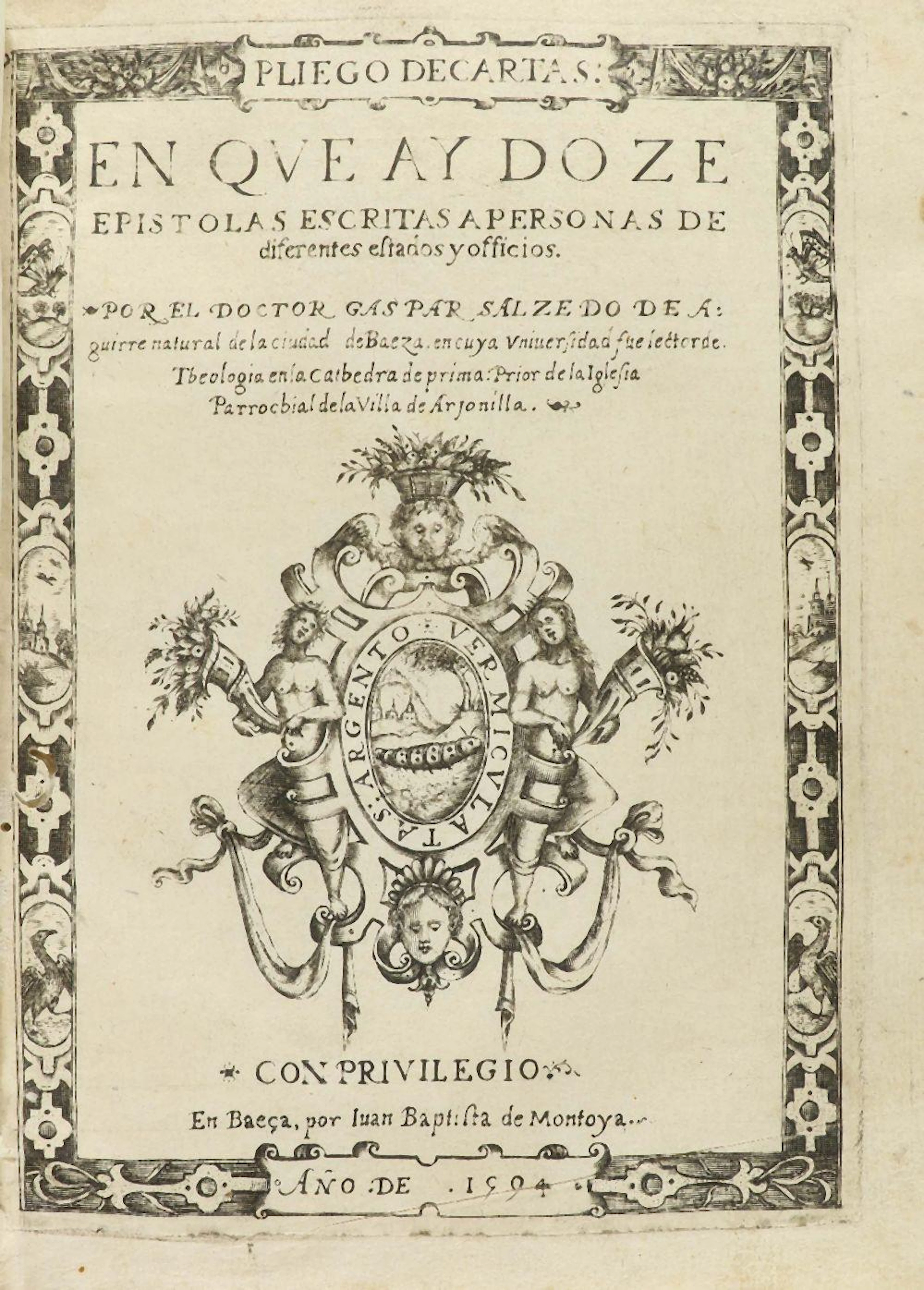 1594. LIBRO: (LITERATURA EPISTOLAR)