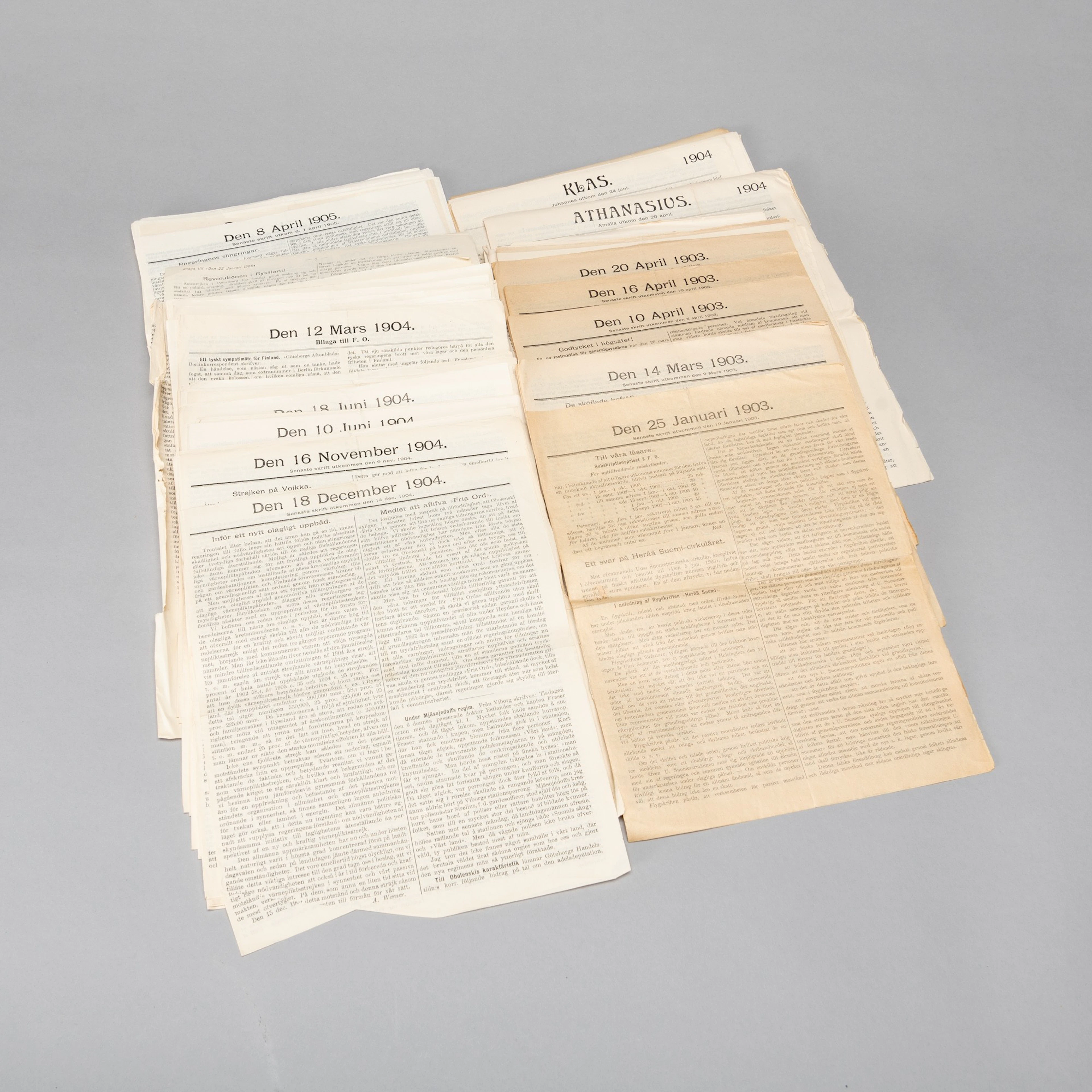 Newspapers, c. 85 pcs