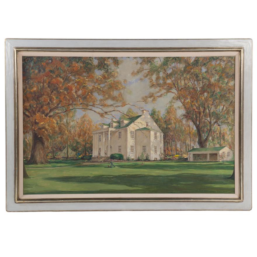 Robert McGill Mackall. House Portrait, Oil | Barnebys