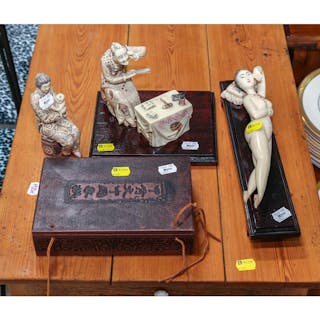 Selection of Chinese Simulated Ivory Figures