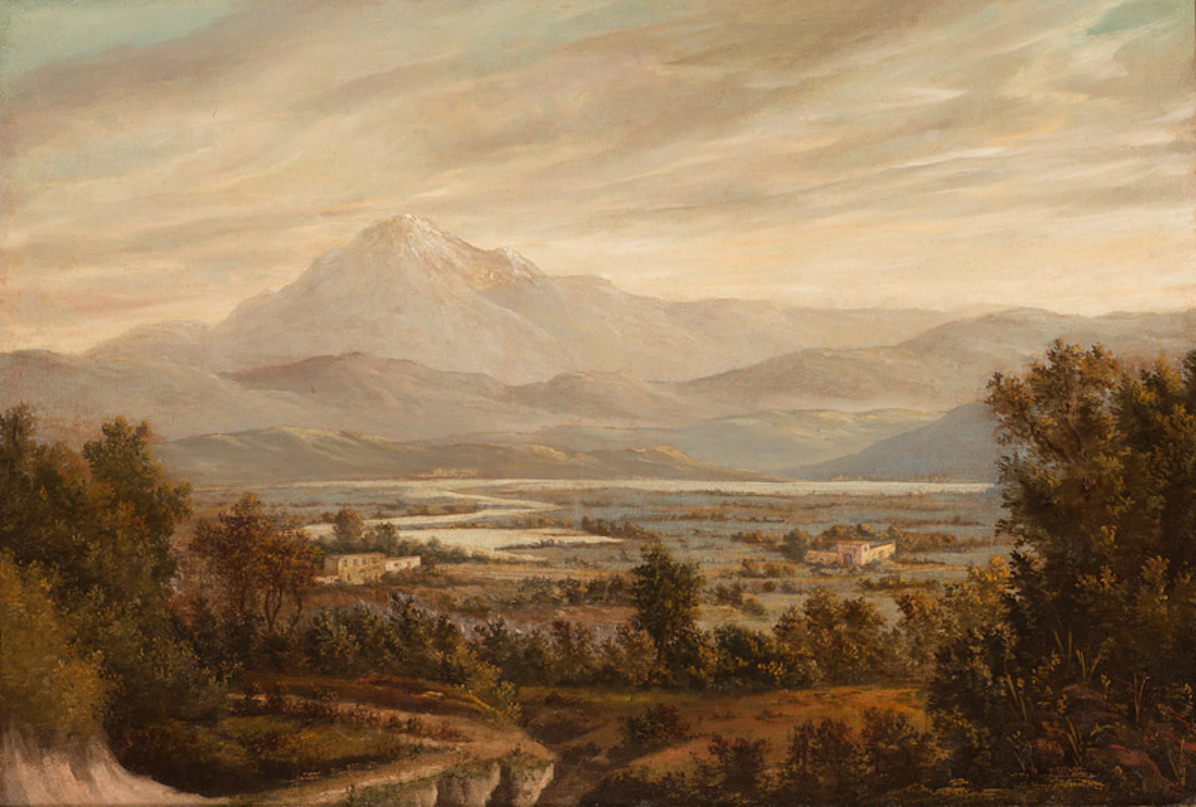 ATRIBUIDO A JOS MARA VELASCO (Mxico, 1840-1912) Vista del valle de