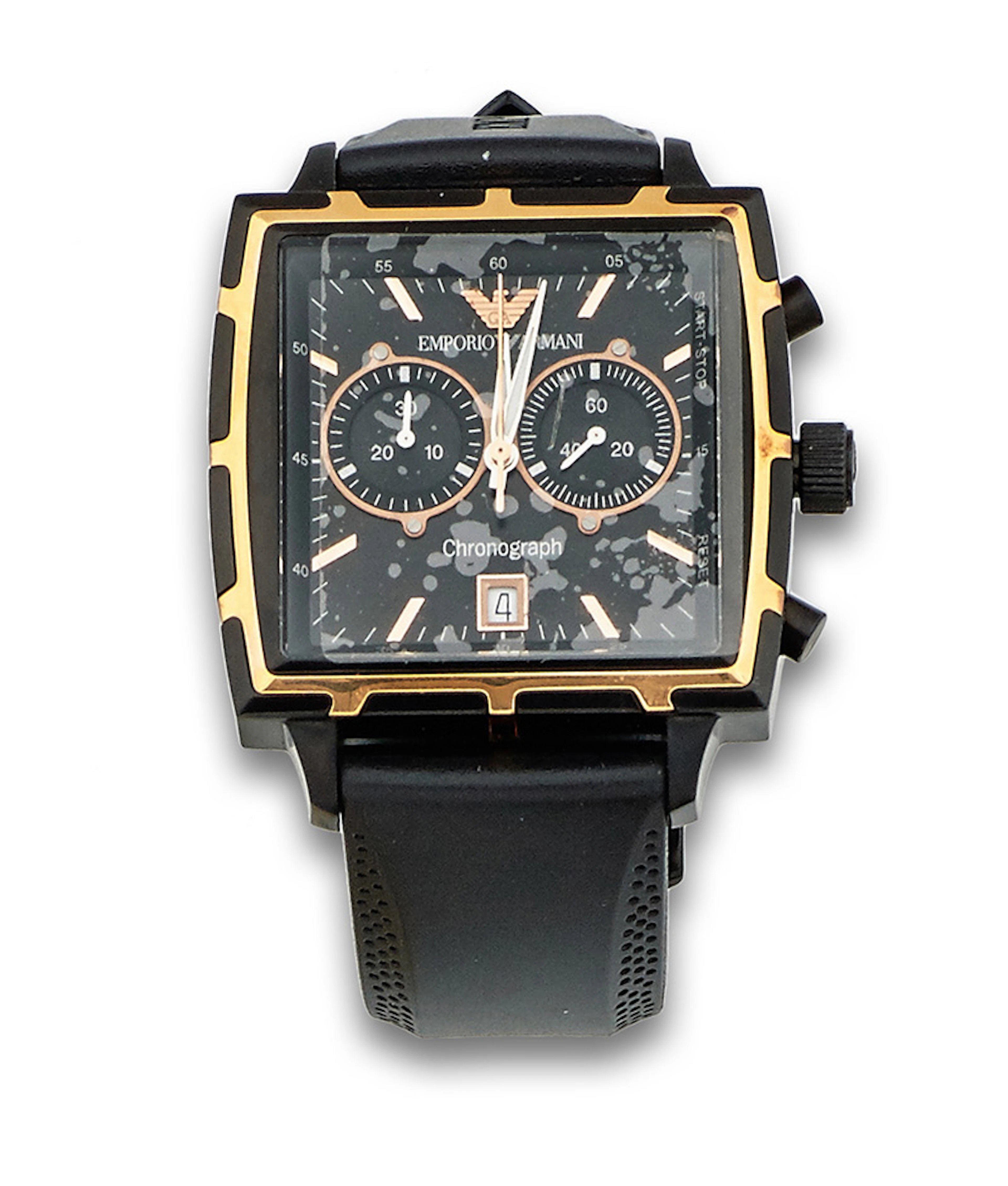 Reloj de pulsera Emporio ARMANI Chronograf en acero con dorado en oro rosa.