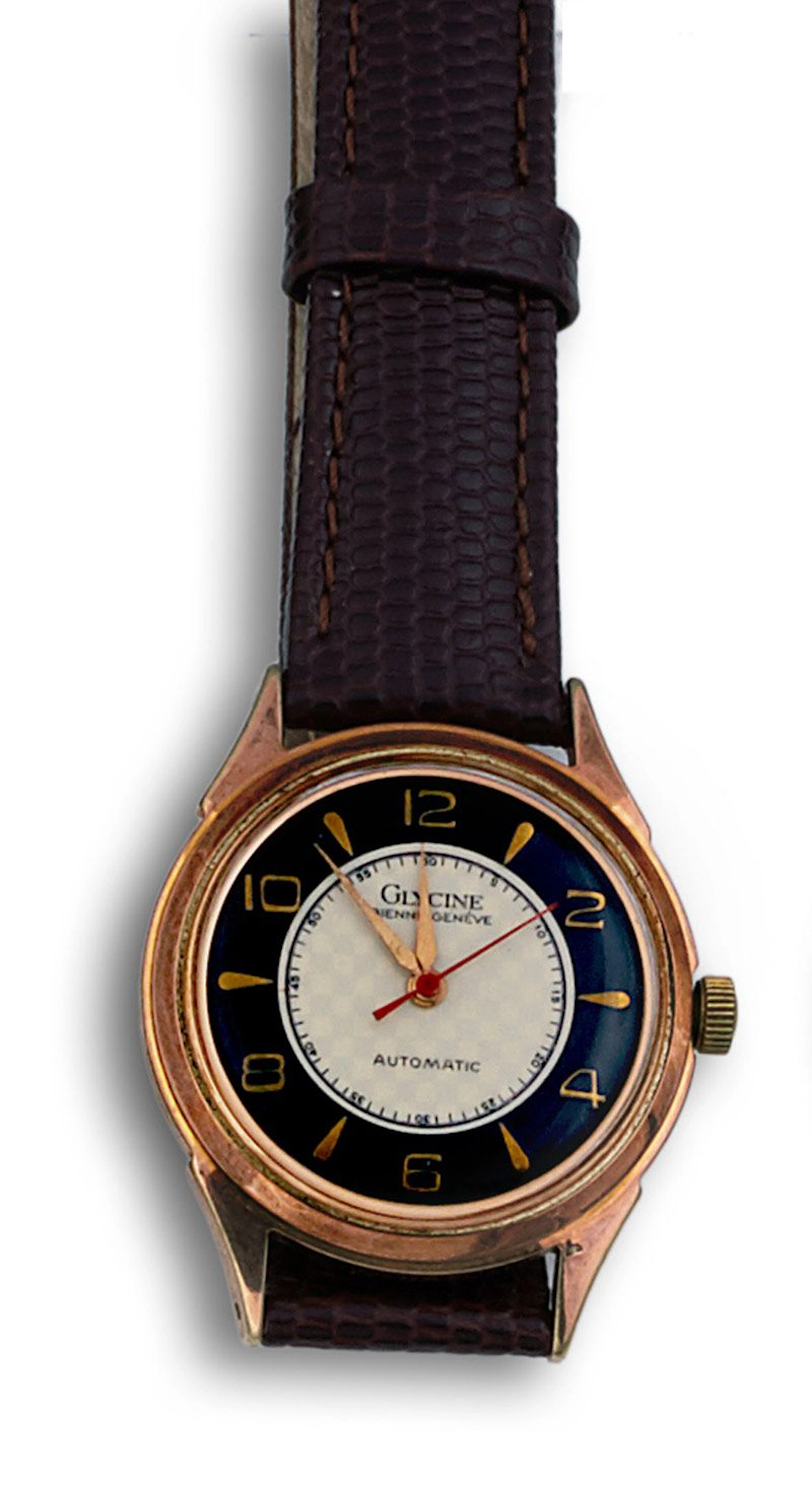 Reloj de pulsera GLYCINE aos 40 chapado en oro.numerado 3185