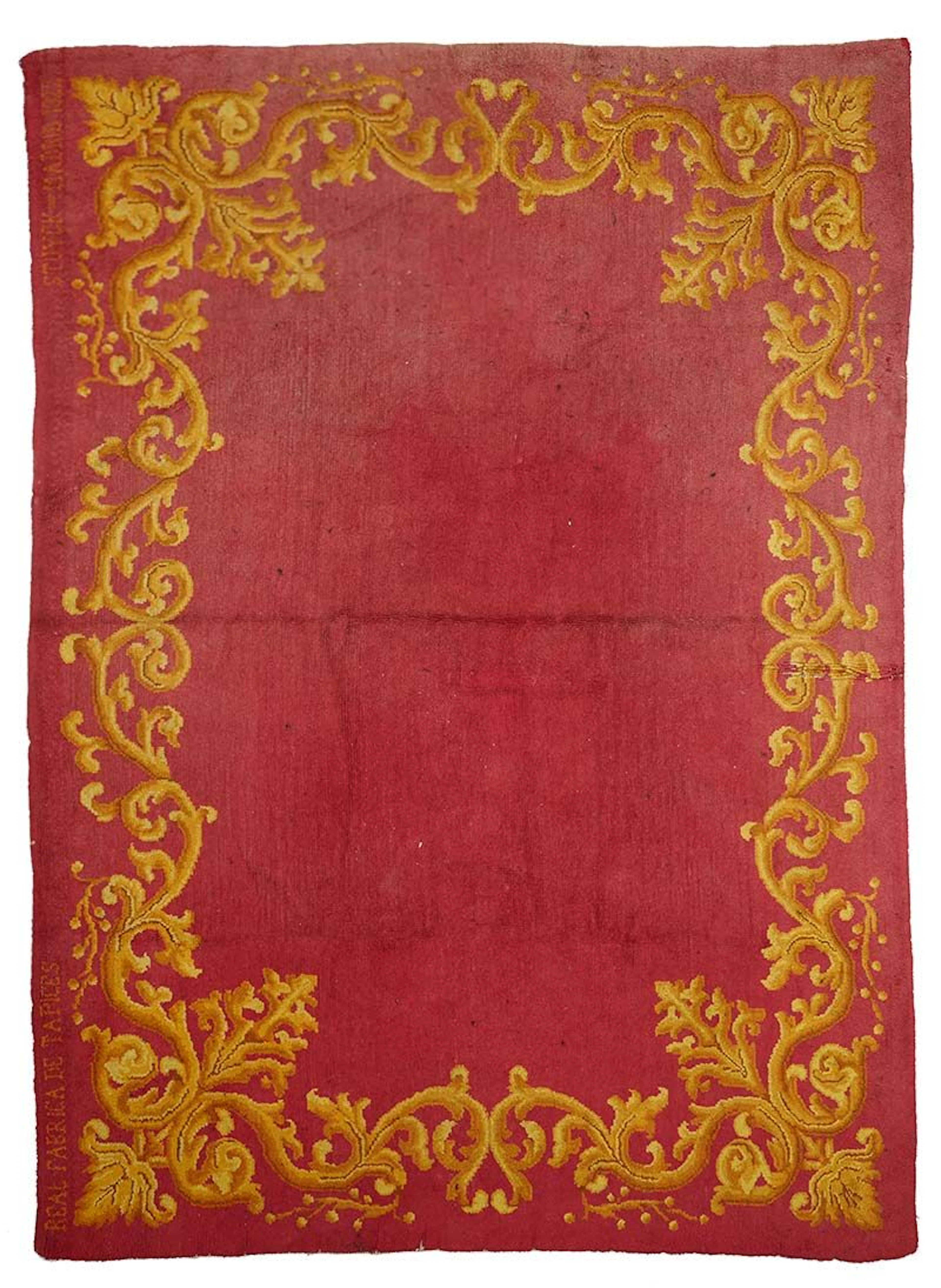 Alfombra en lana de nudo turco, firmada y fechada Stuick Madrid 1922
