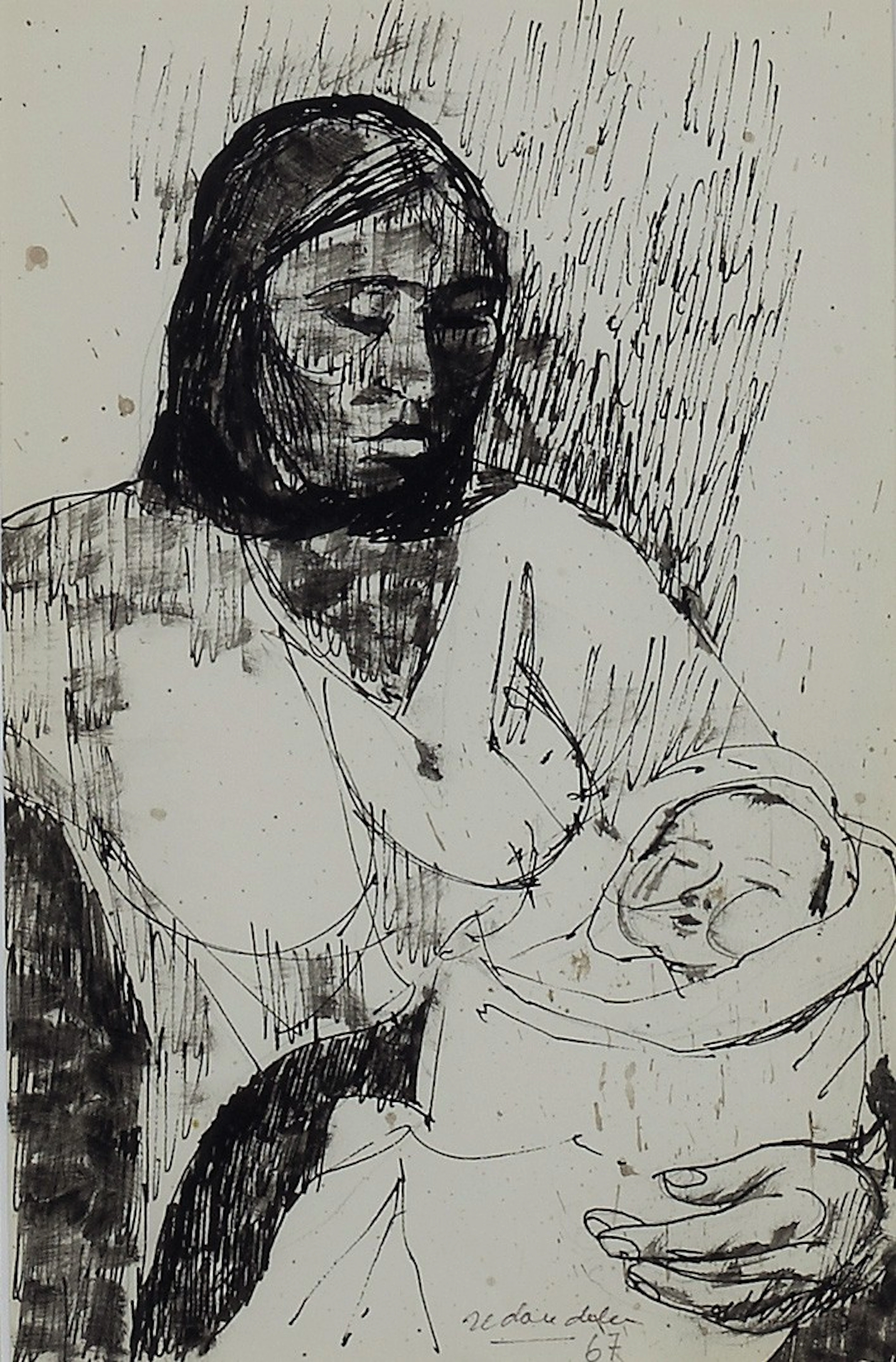 ÁLVARO DELGADO (Madrid, 1922 - 2016) Pareja de ancianos