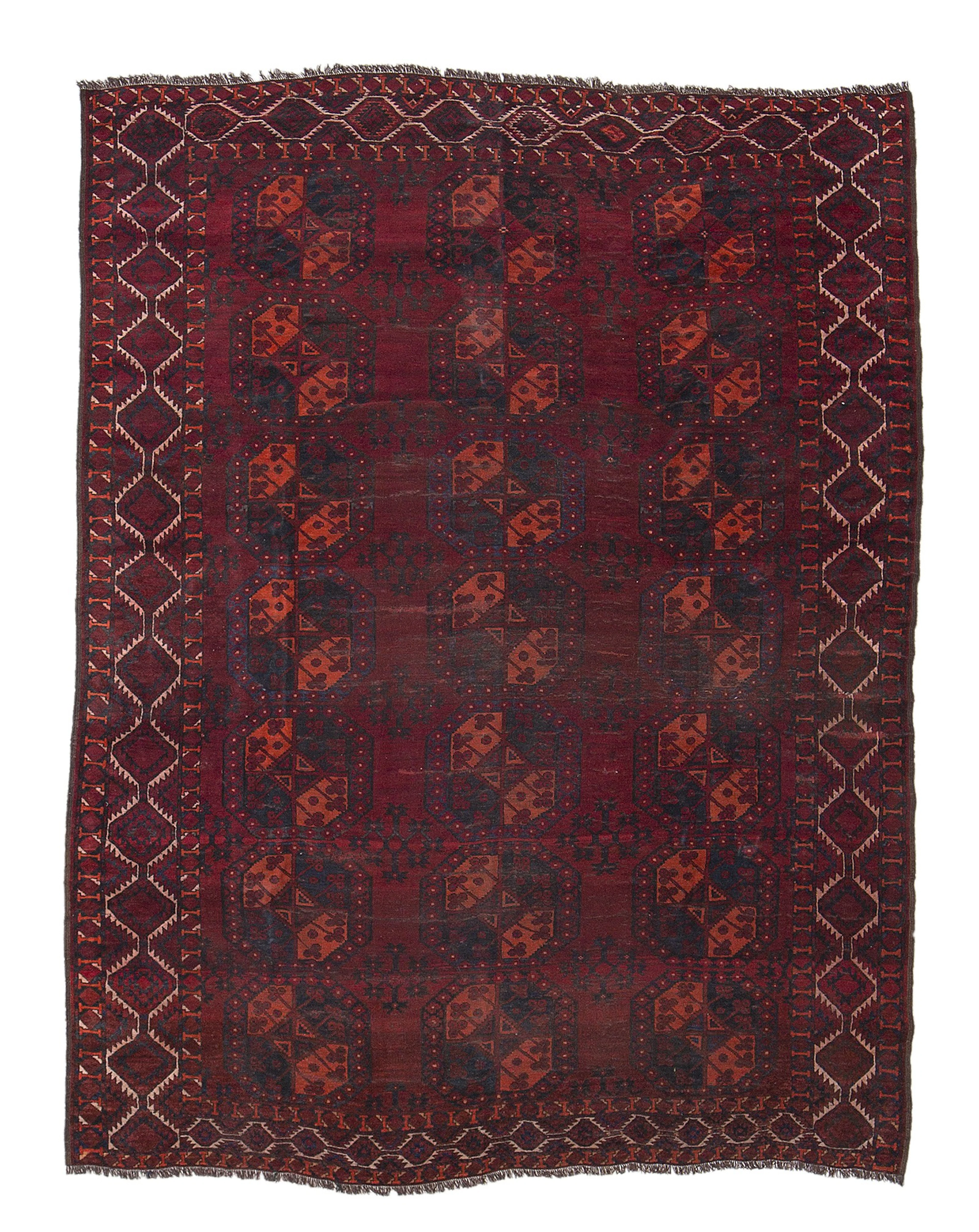 Alfombra antigua con decoración geométrica, Shiraz Gashgai