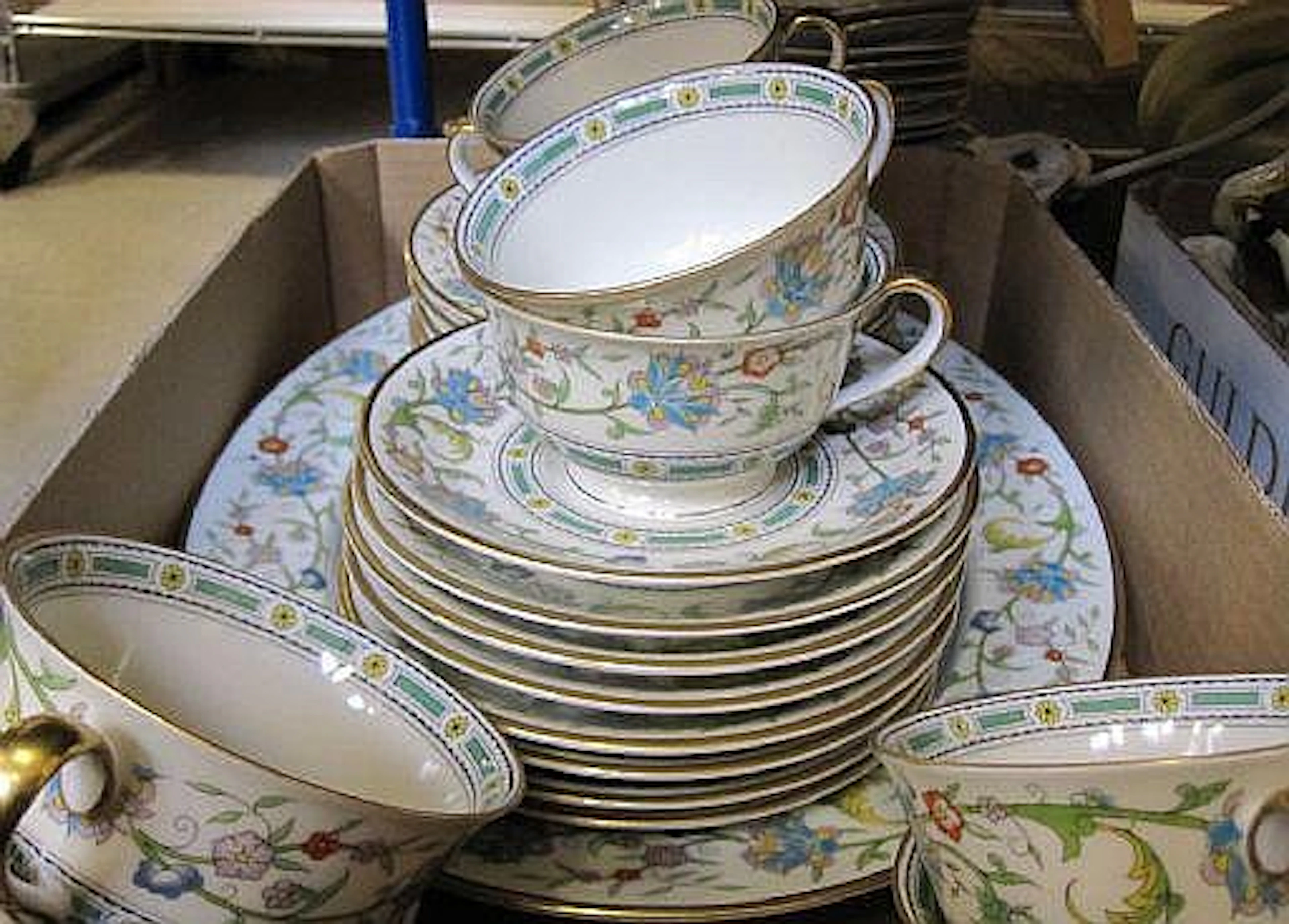 Kaffeservisdelar, porslin, Noritake, Japan,