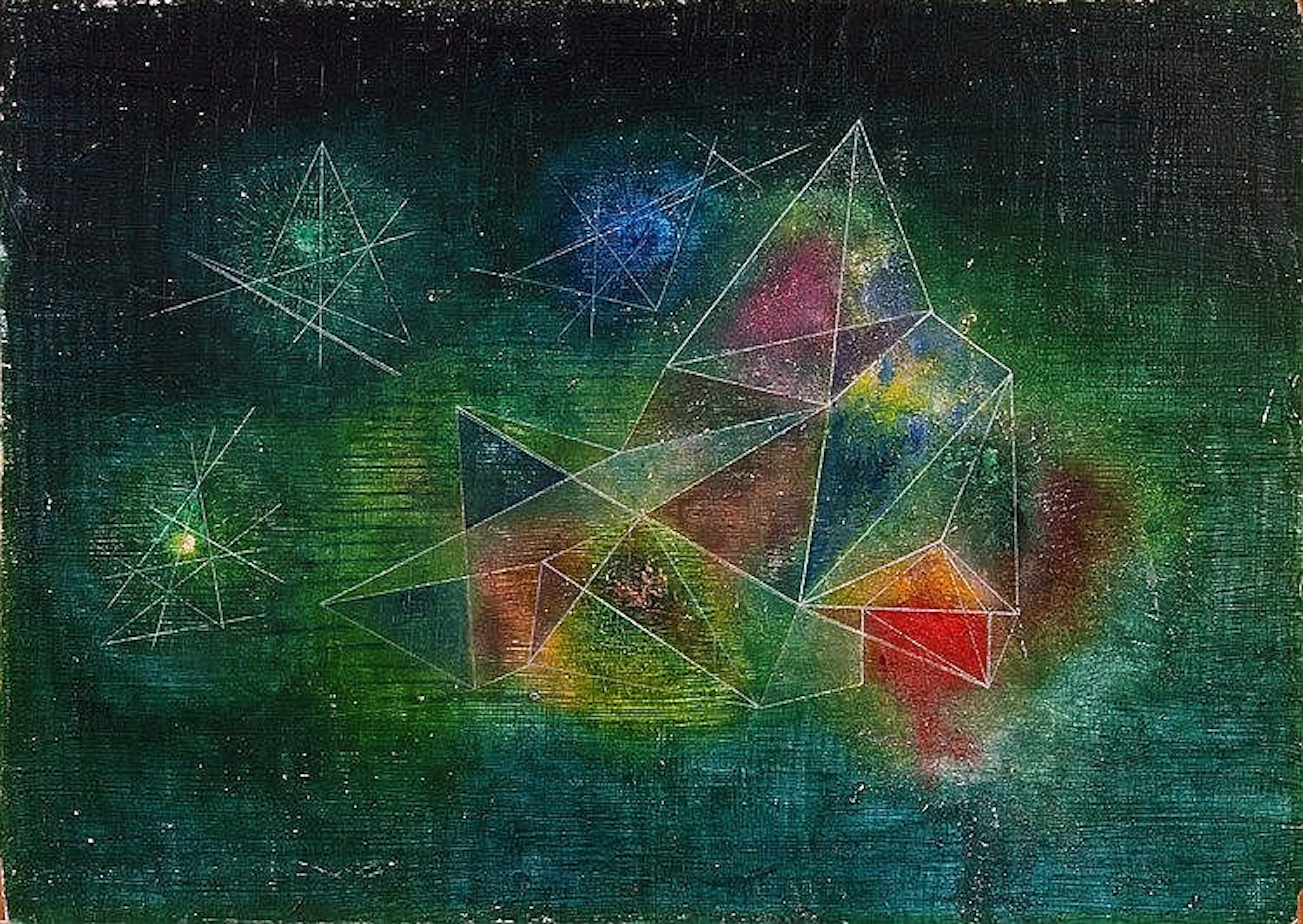 Pius Pahl (zugeschrieben). Komposition. ?l auf Holz. 24,0 : 33,5 cm. M