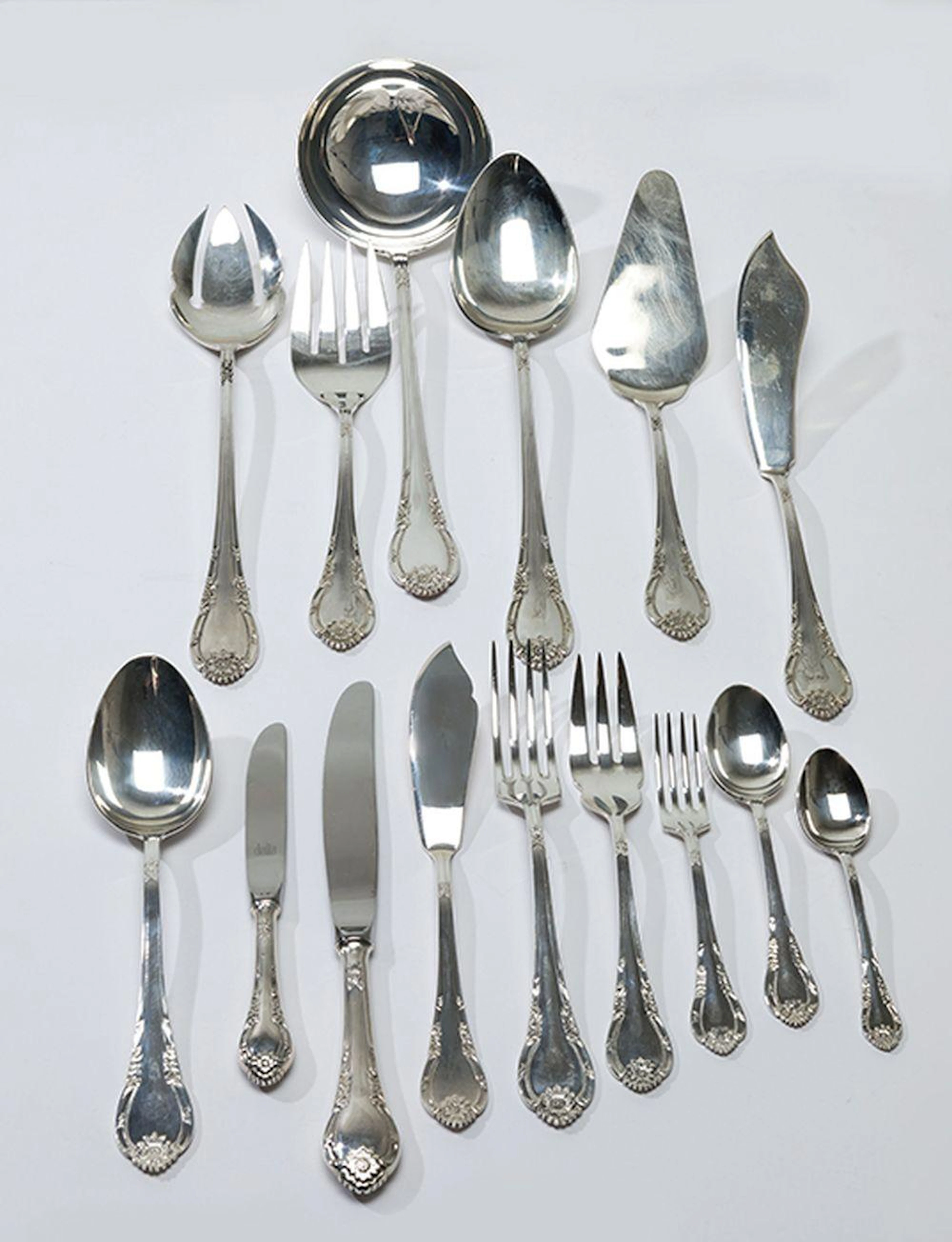 Cubertería plata española