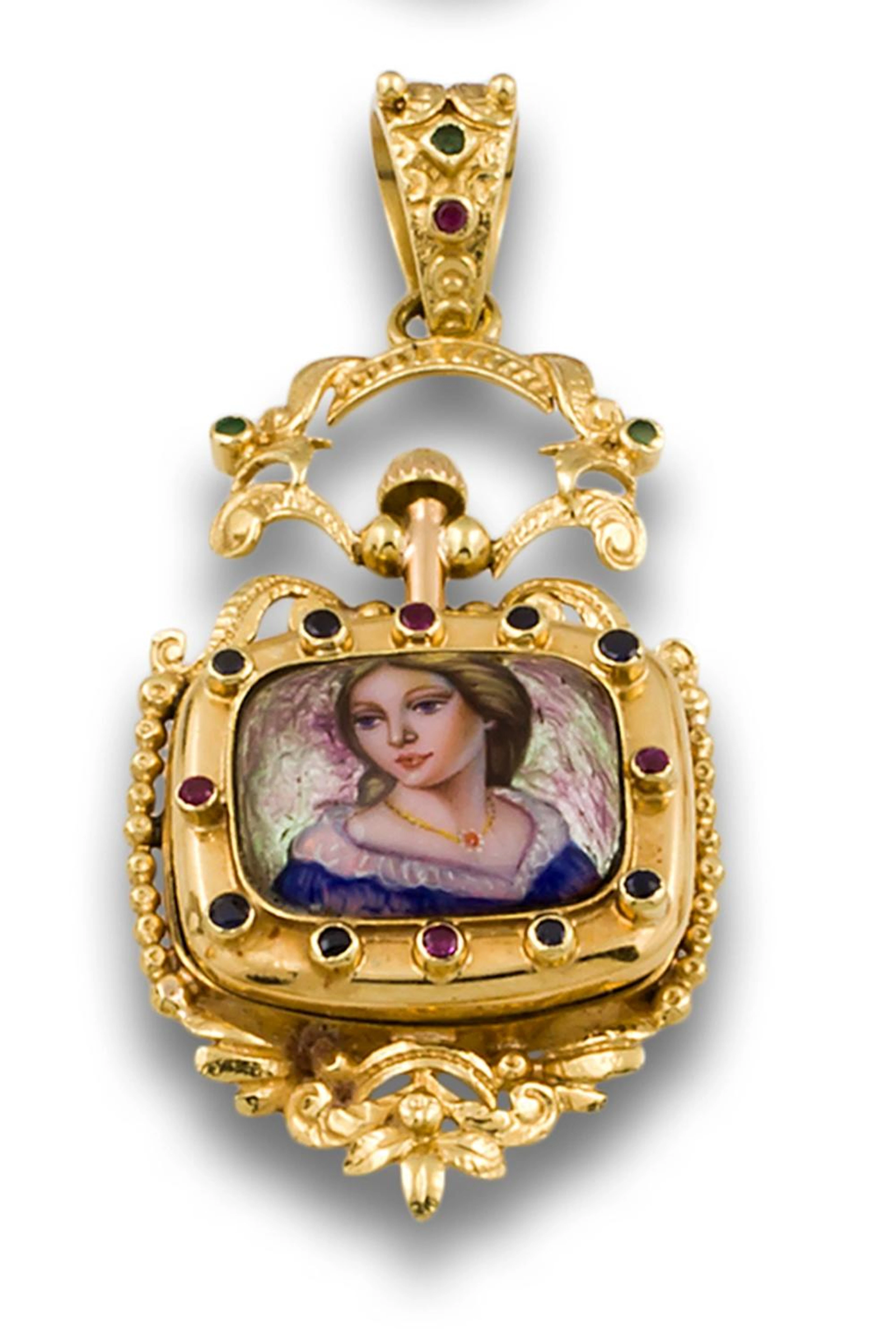 A SWISS LADY'S PAINTED MINIATURE