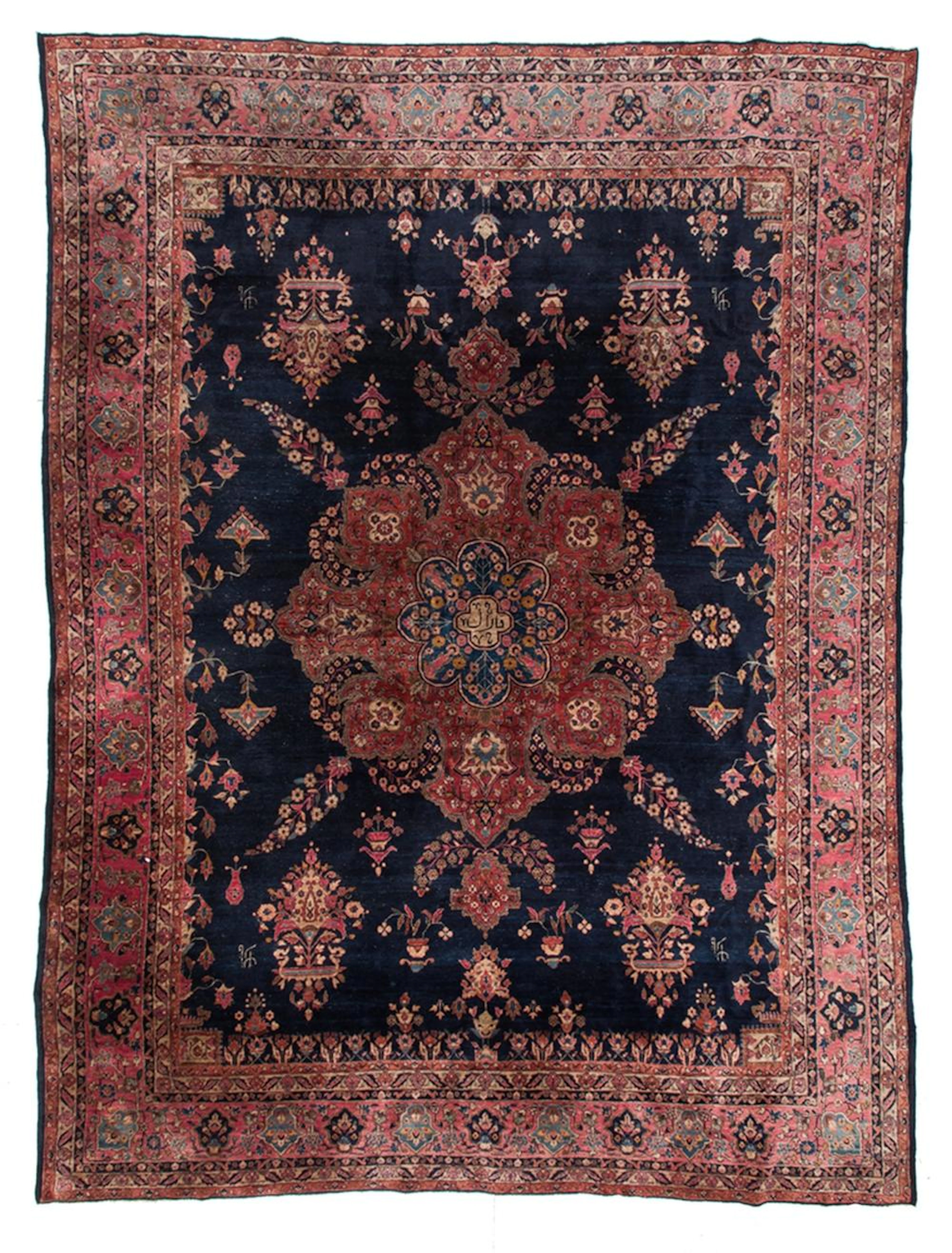 A PERSIAN KASHAN WOOL CARPET, CENTRAL PERSIA