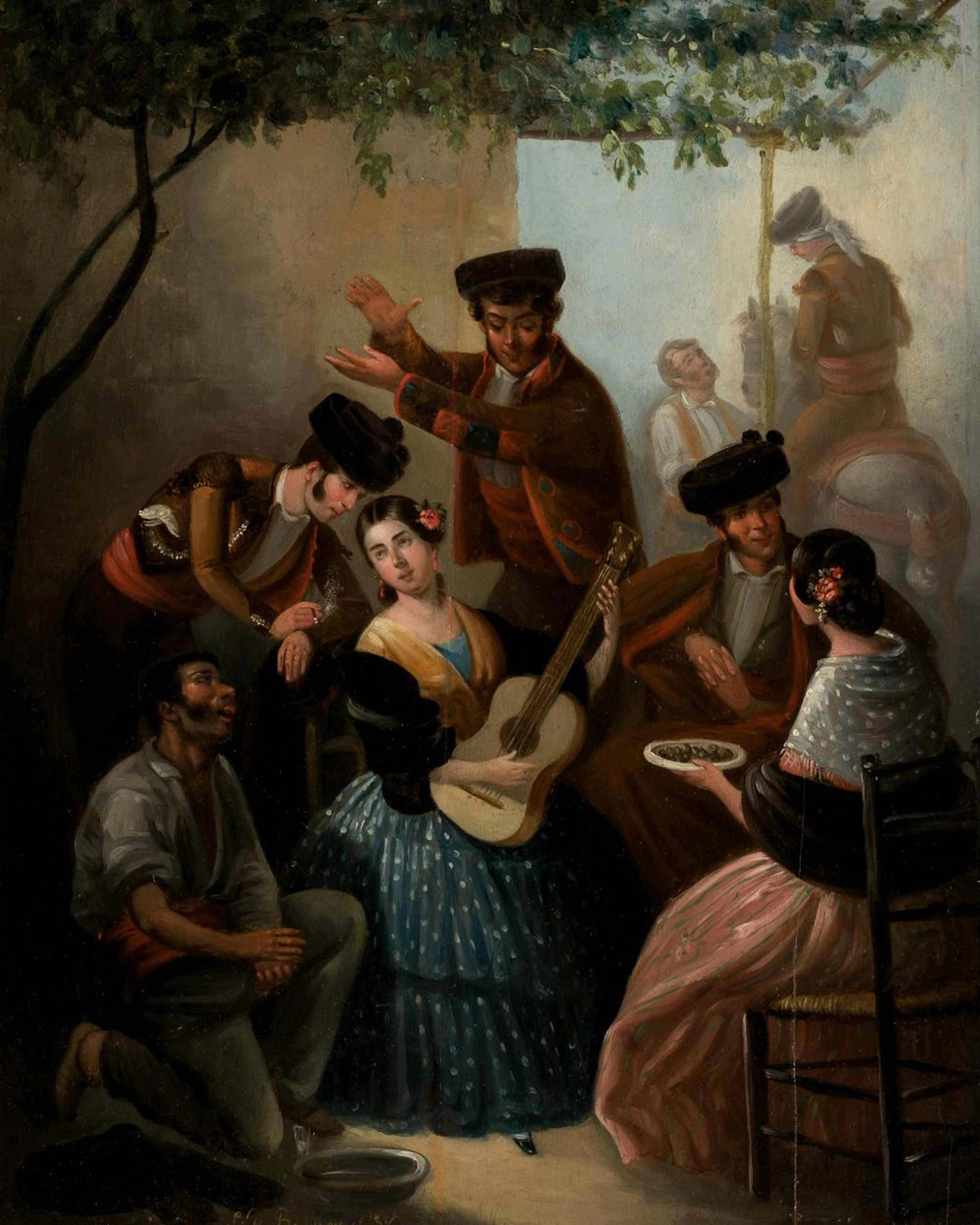 JOSÉ DOMÍNGUEZ BÉCQUER - "Baile en la venta", 1838