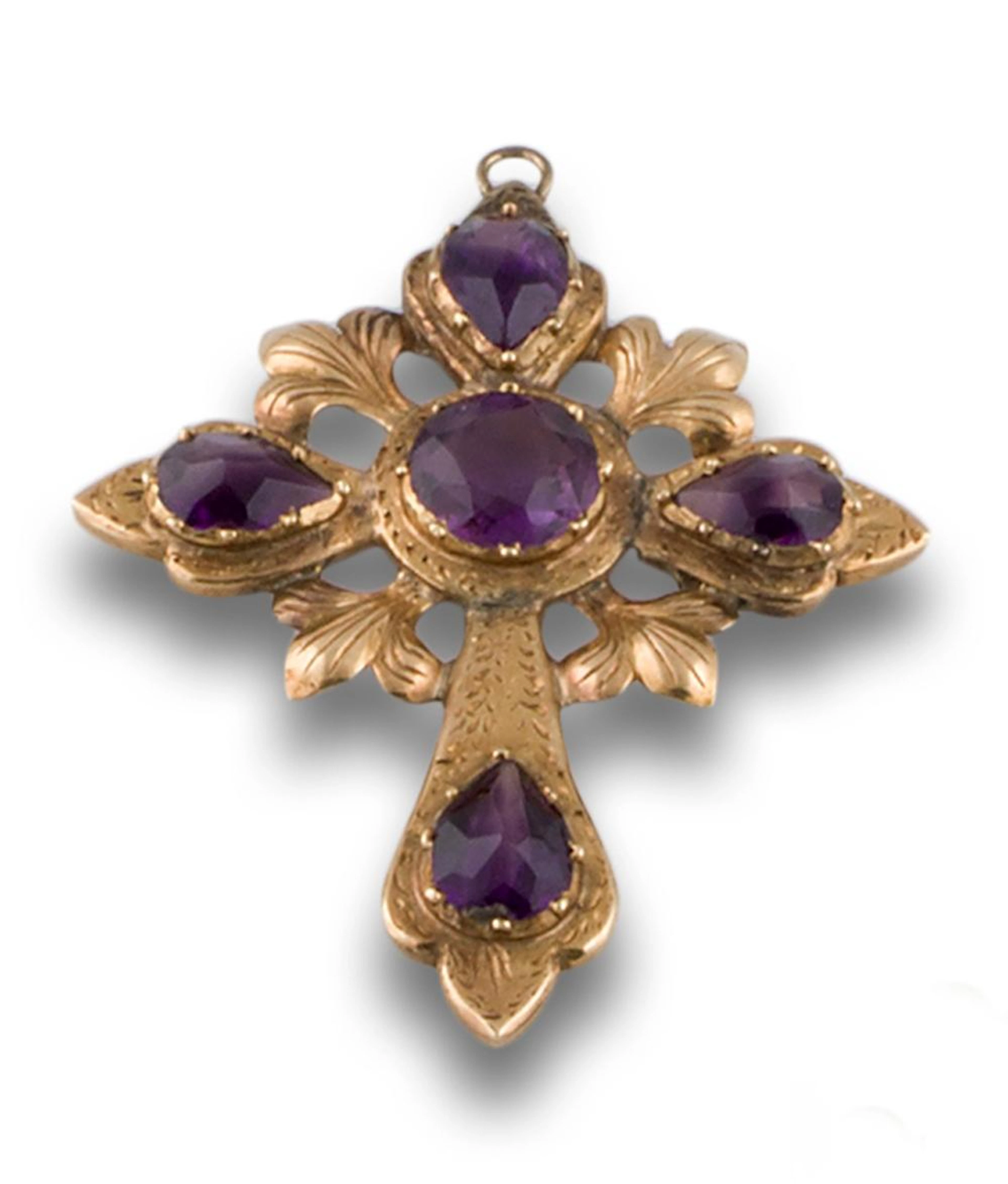COLGANTE XIX ORO AMATISTAS
