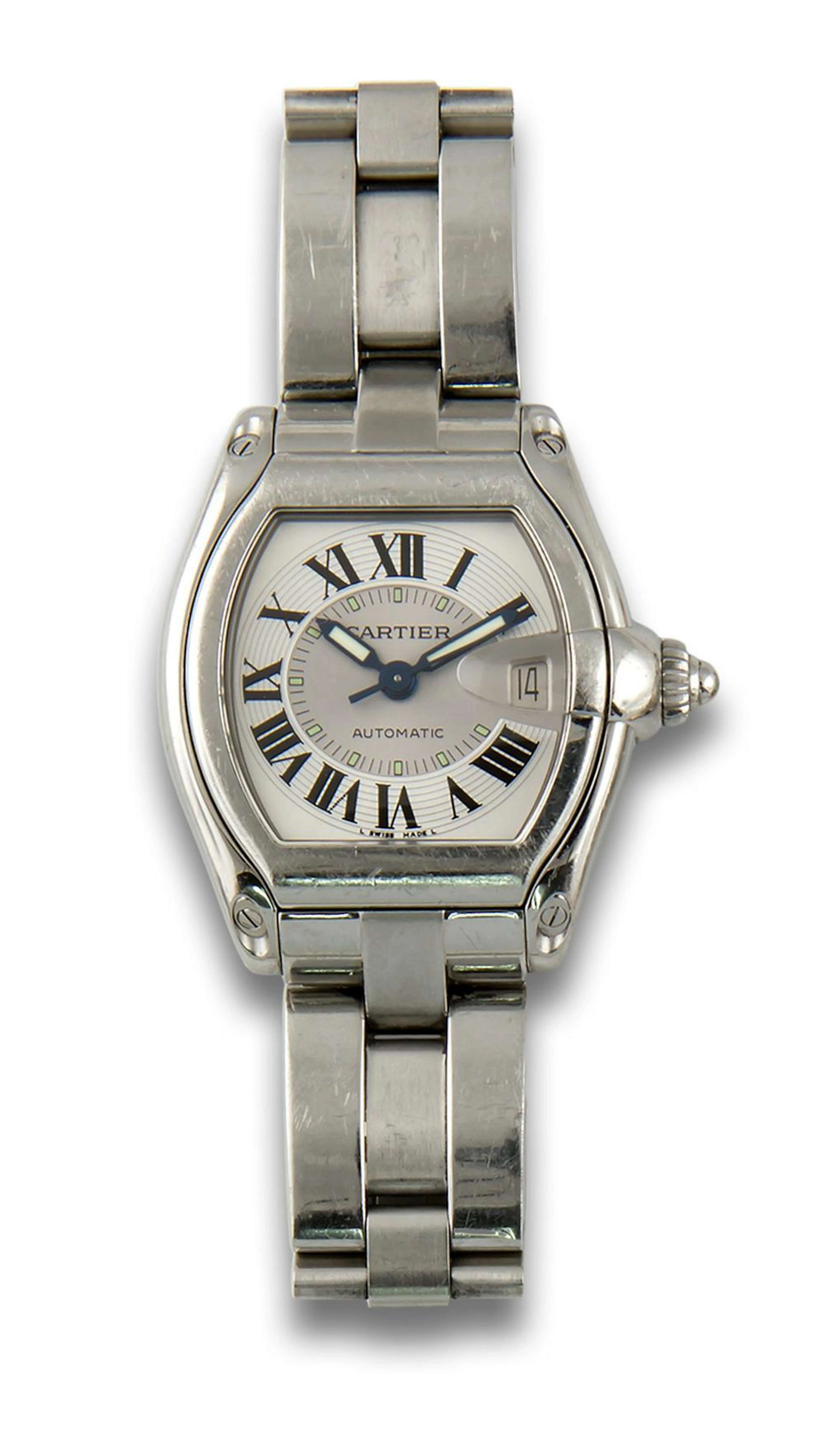 RELOJ CARTIER ROADSTER ACERO ESTUCHE CORREA