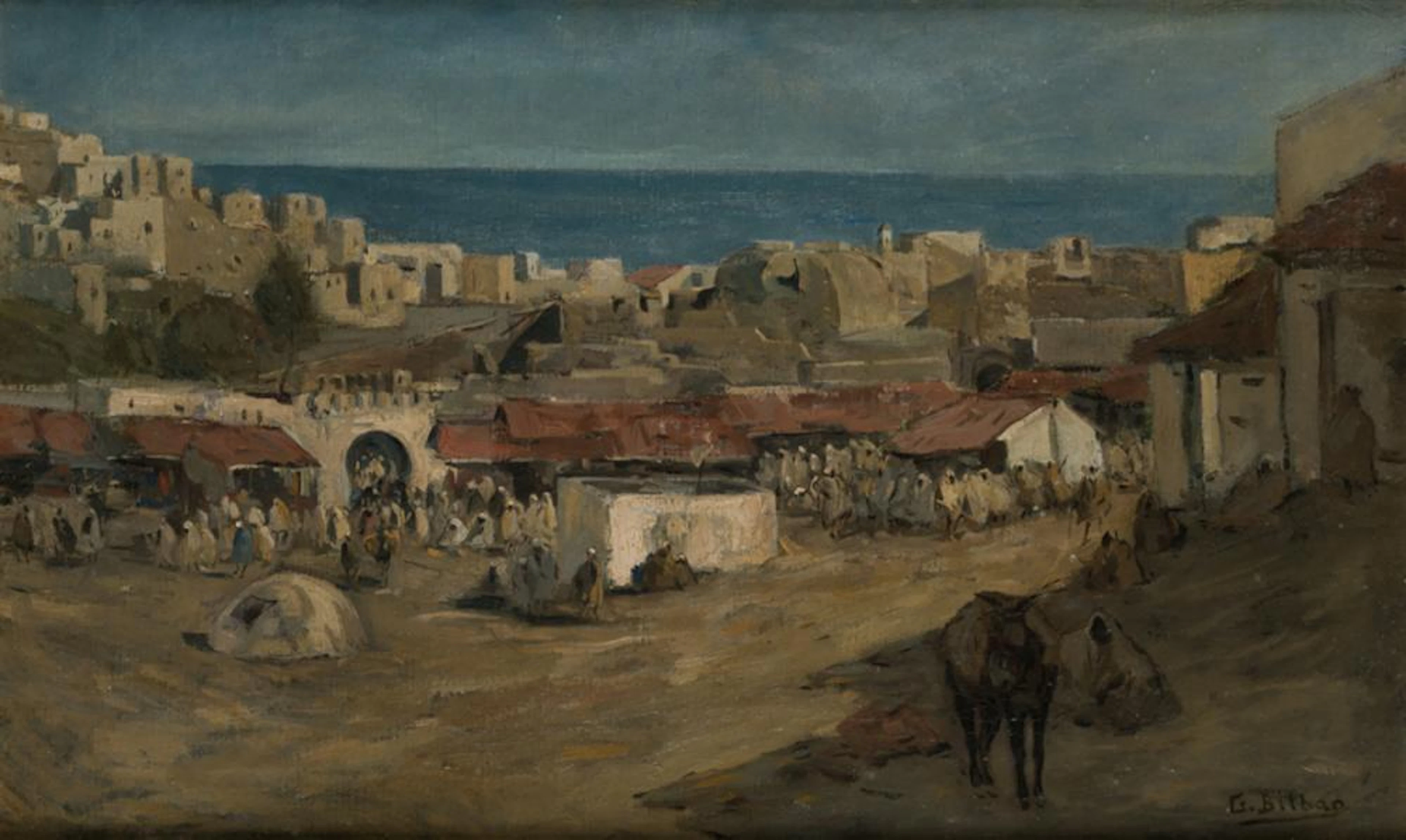 GONZALO BILBAO "Visit to Tetuán", h. 1880