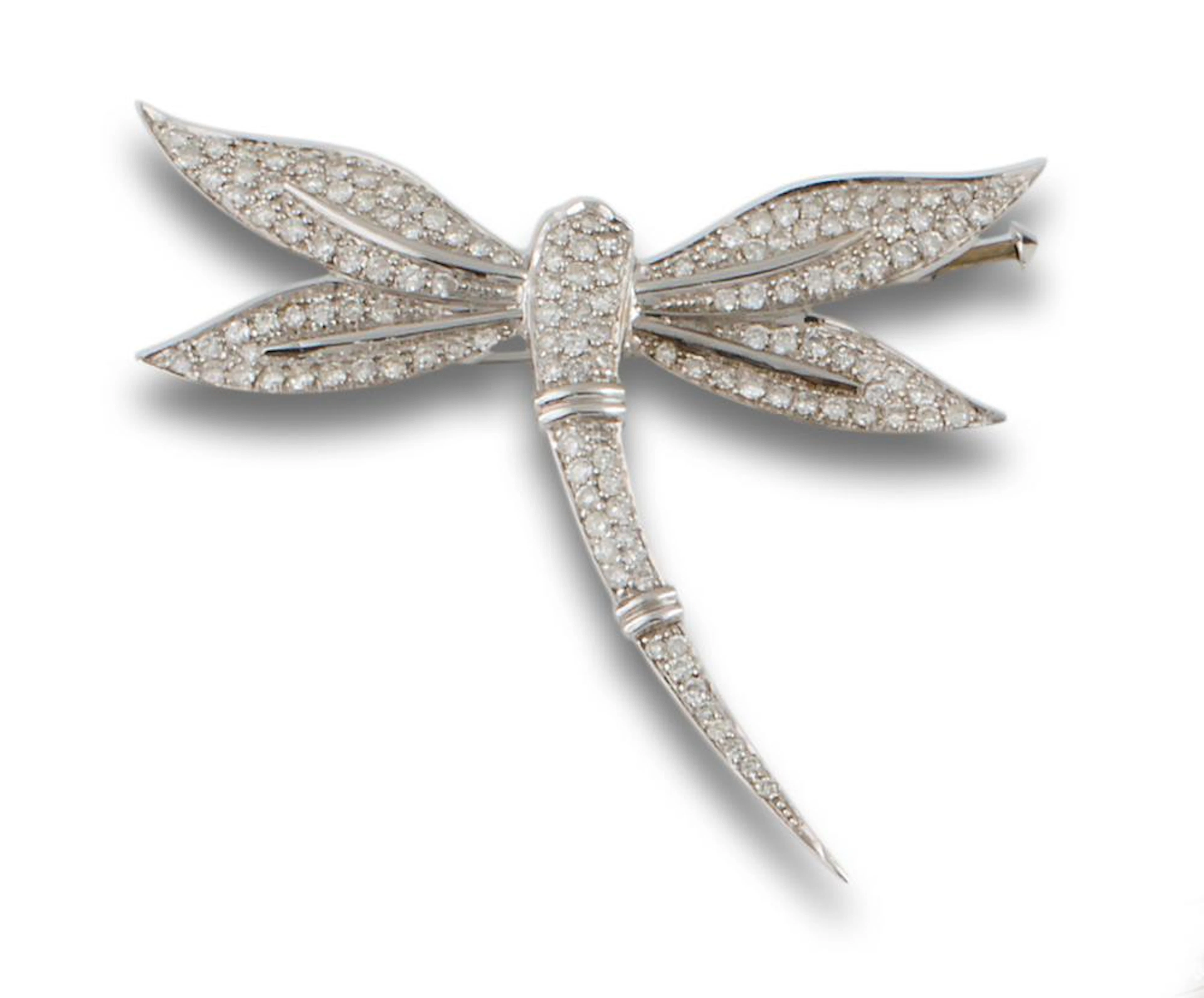 DRAGONFLY DIAMOND BROOCH