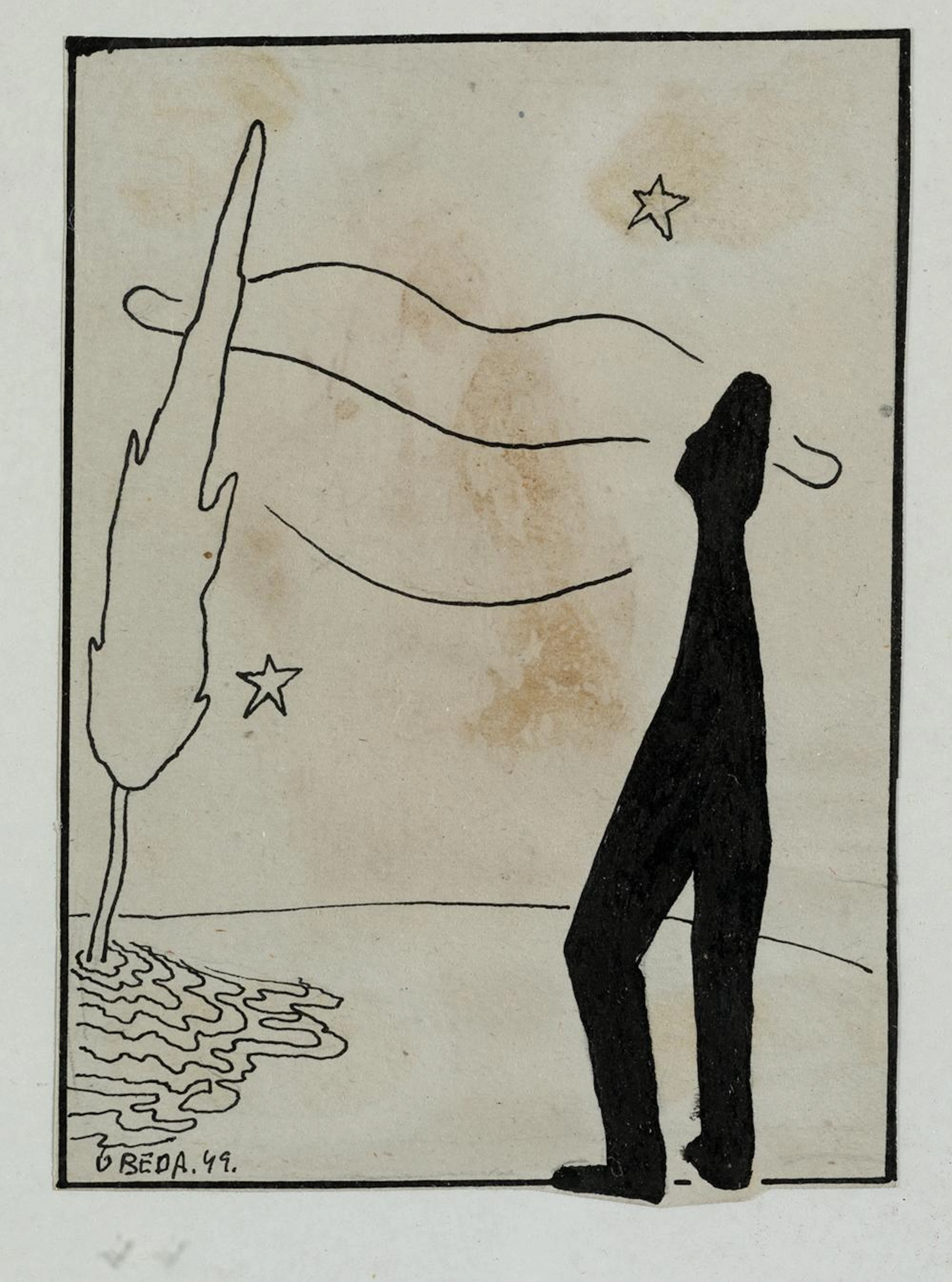 AGUSTÍN ÚBEDA "Figure in black", 1949