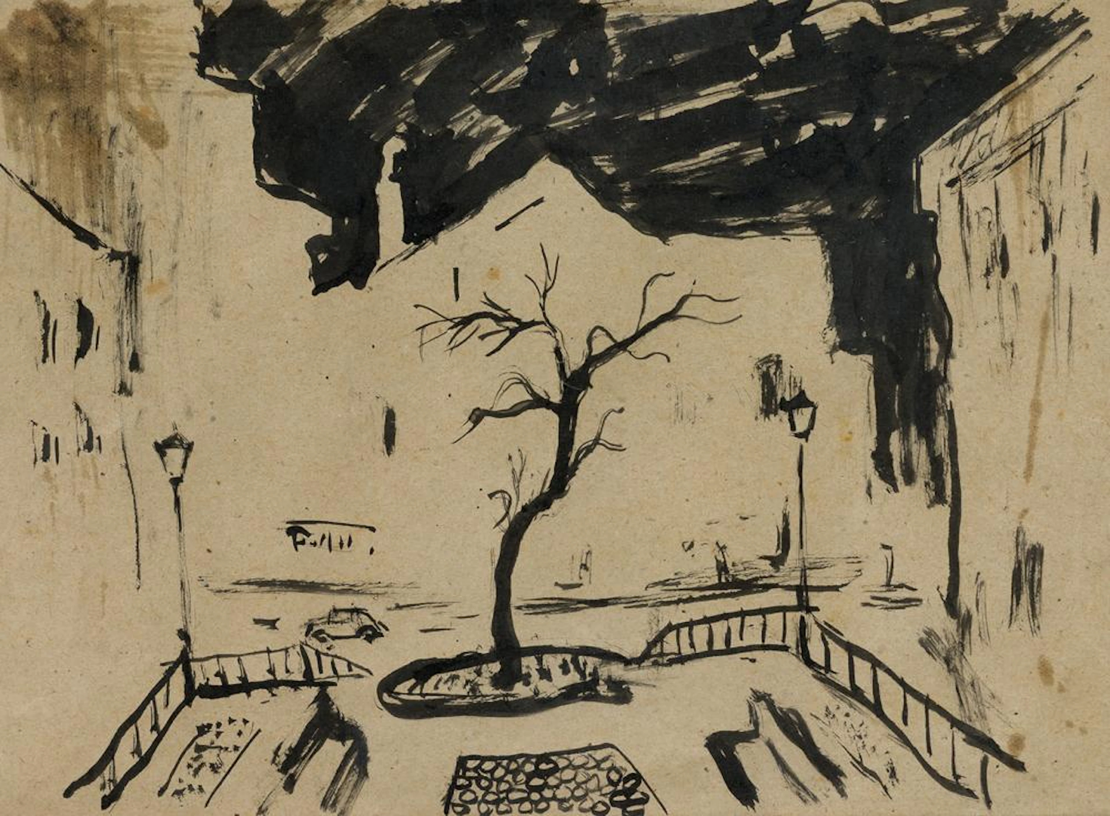 AGUSTÍN ÚBEDA (1925 / 2007). "Urban Square"