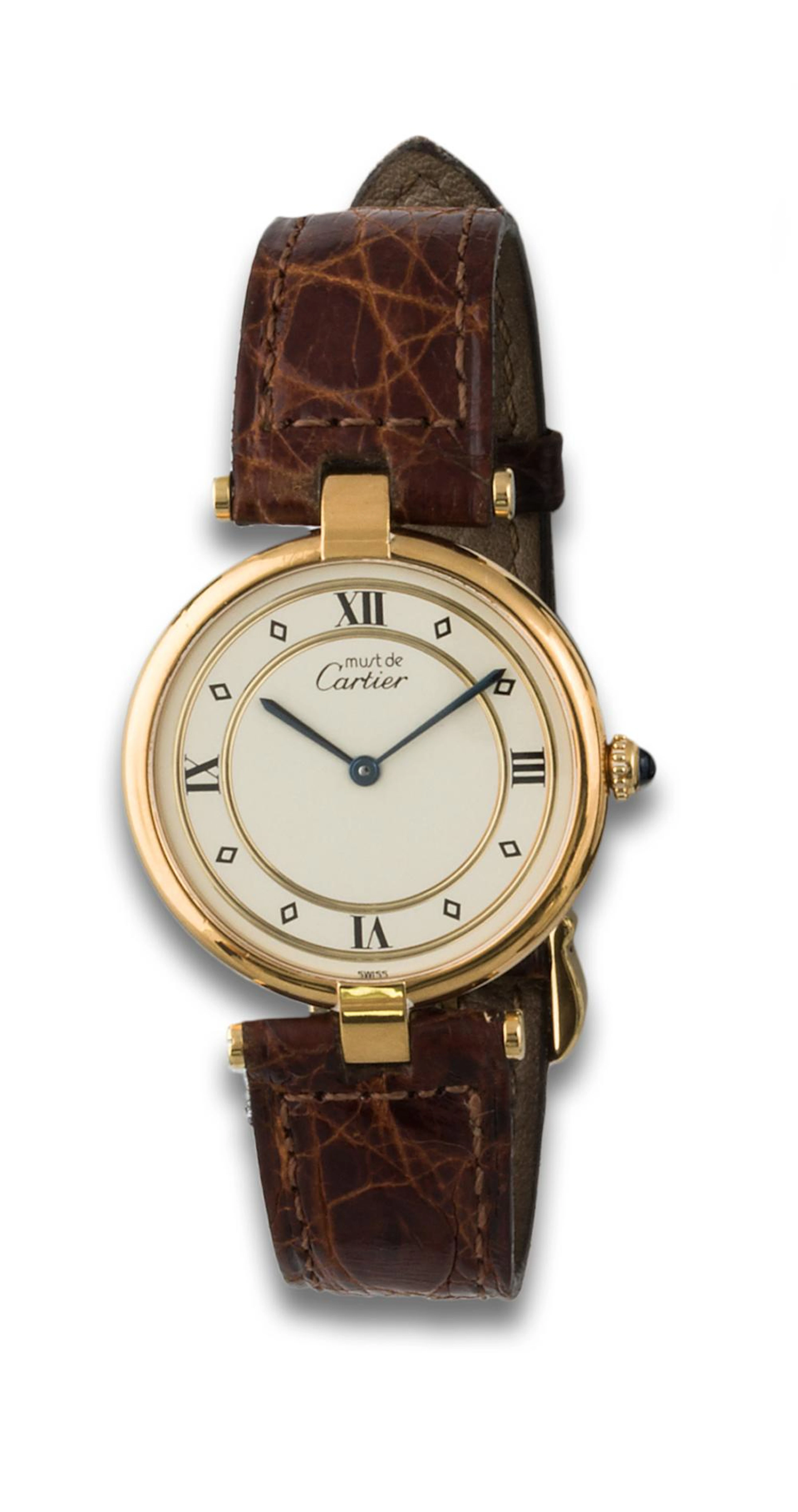 RELOJ CARTIER MUST PLATA OROCARTIER MUST SILVER GOLD WATCH