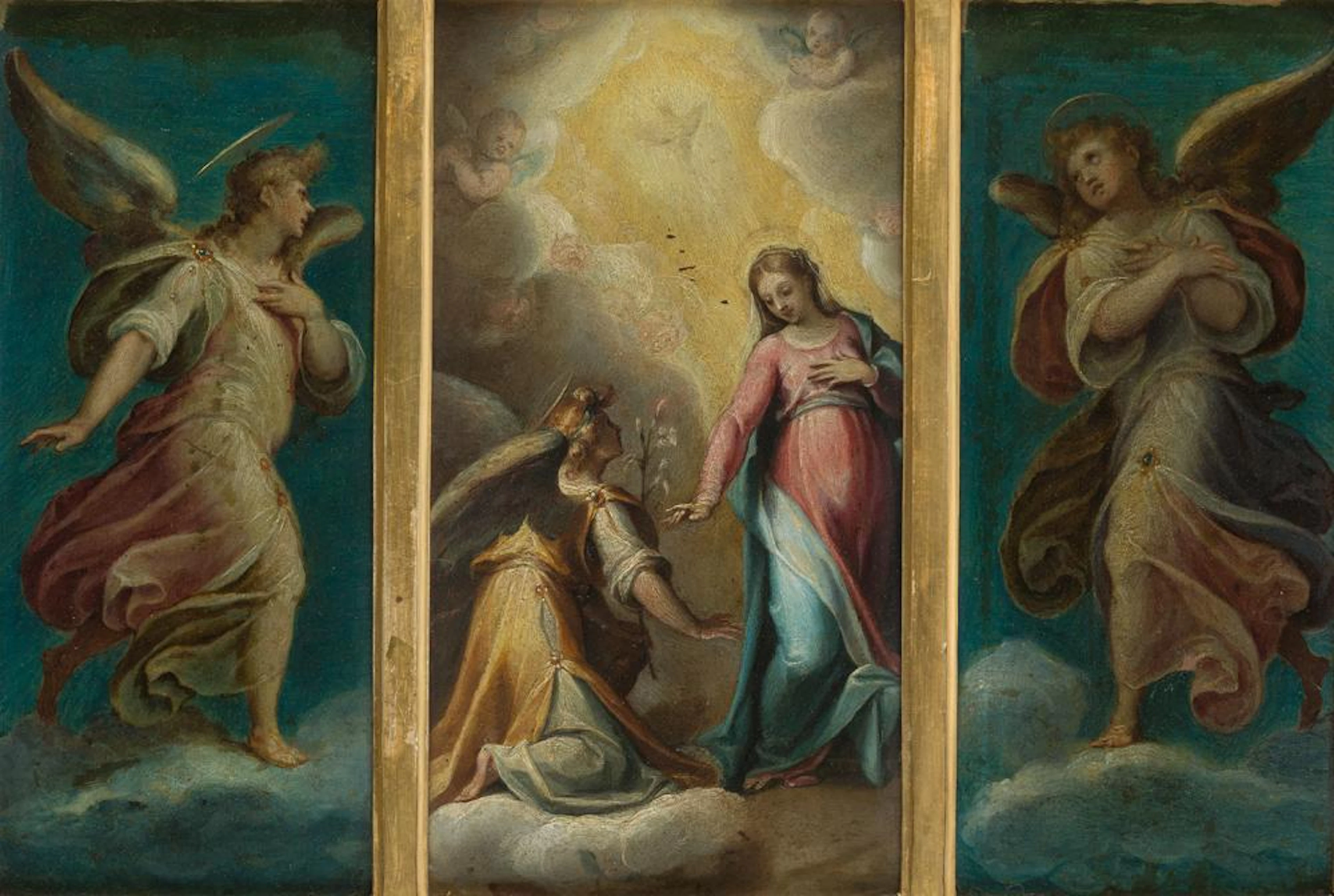 ITALIAN SCHOOL (XVII-XVIII / .) "The Annunciation"