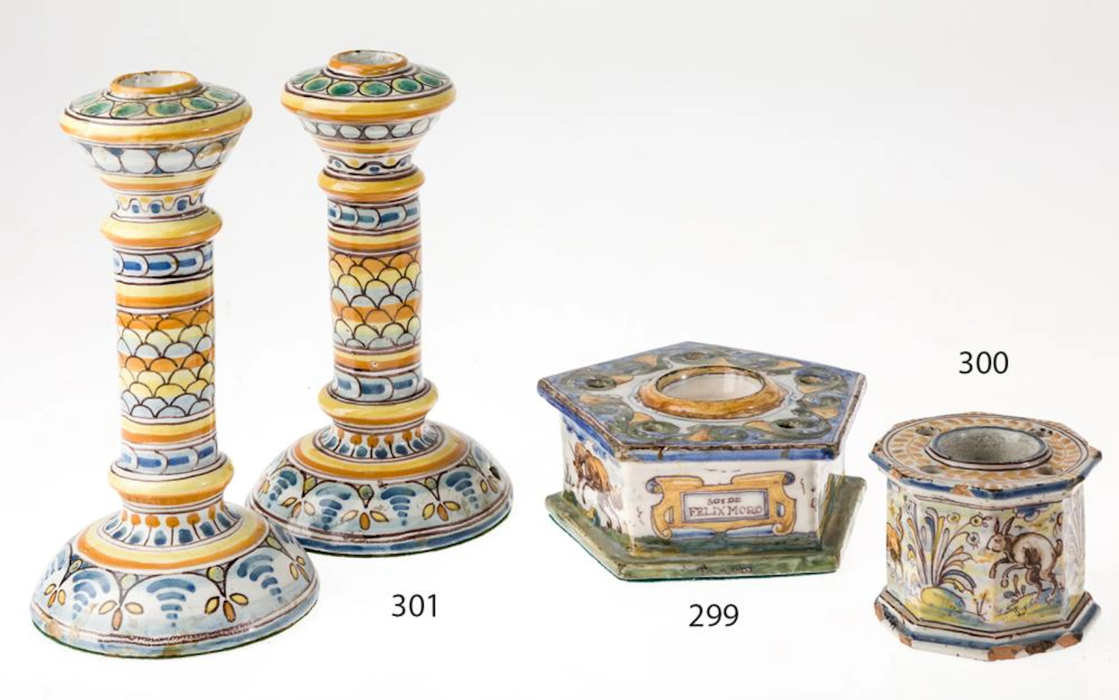 Talavera ceramic inkwell