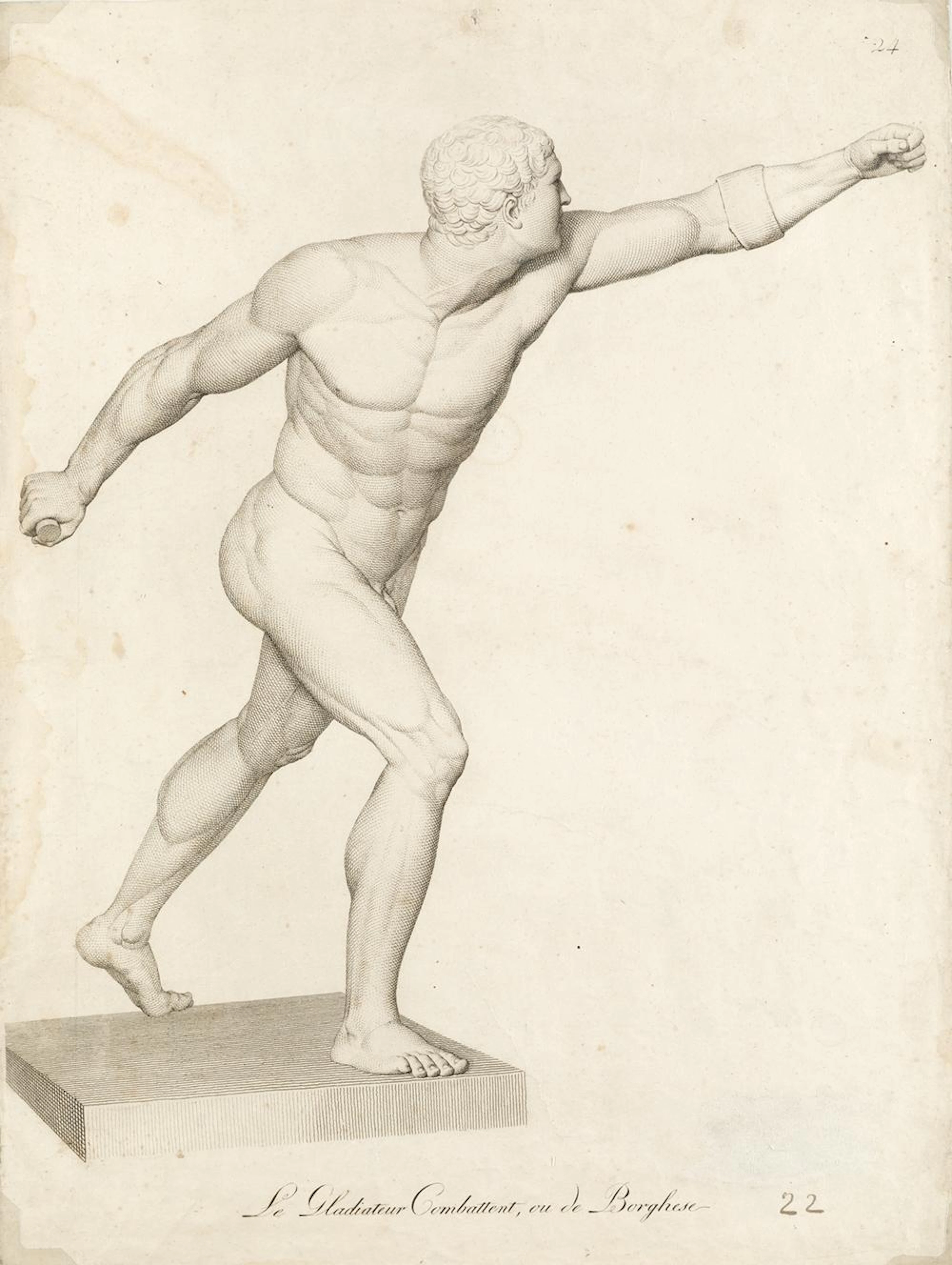 GIOVANNI VOLPATO Y RAFFAELLO MORGHEN (S.XVIII / .) "Gladiador"