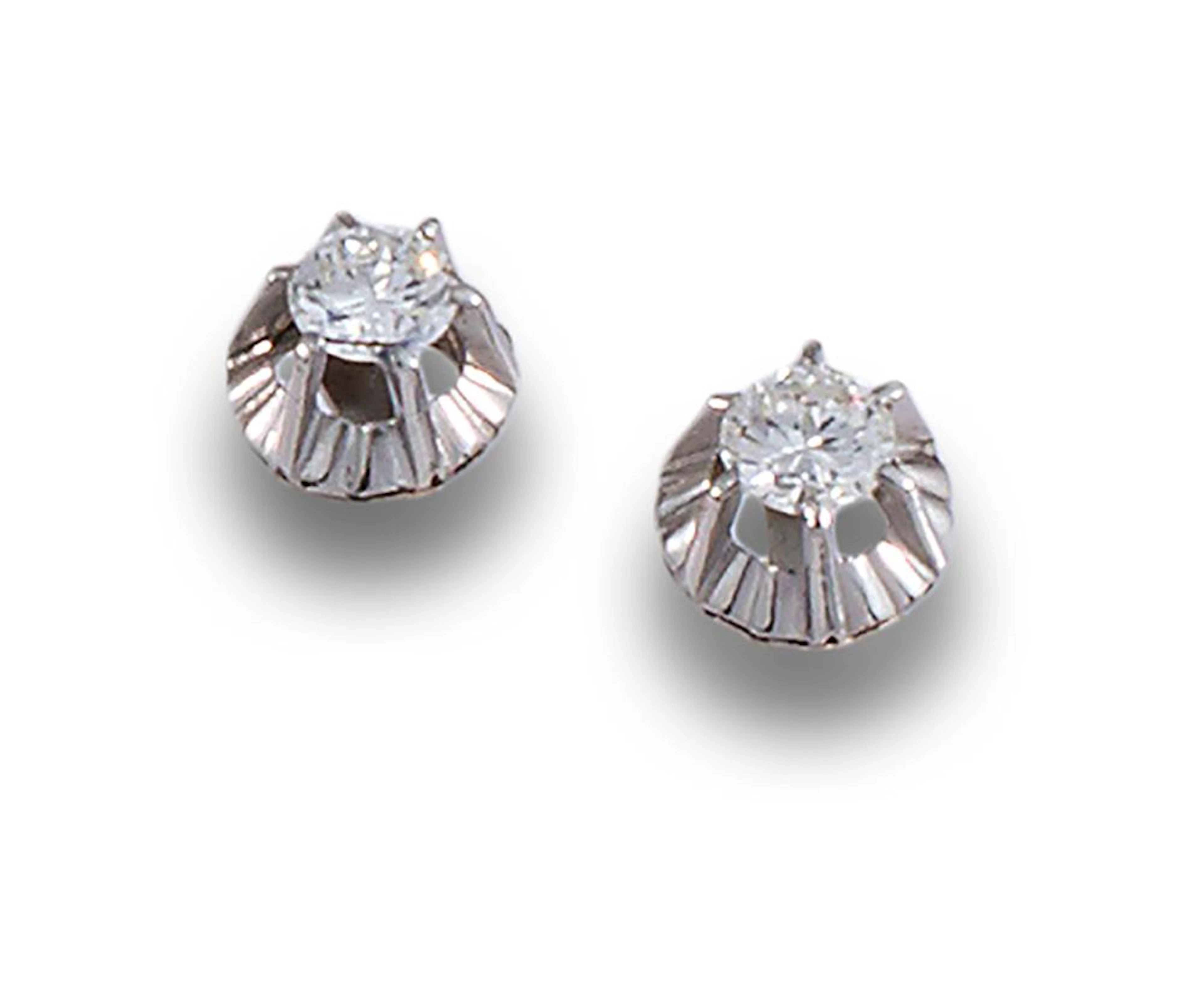 18kt yellow gold and white gold earrings